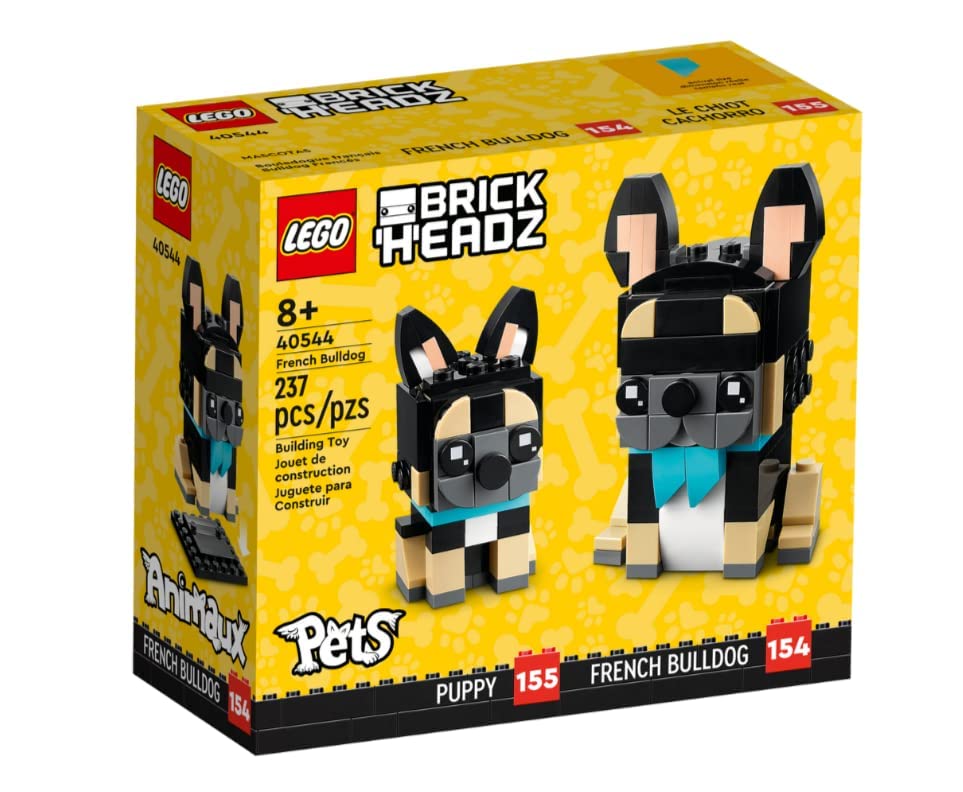 Juguete Lego Brickheadz Pets French Bulldog 40544 Para Niños Mayores De 8 Años - Venta Internacional.
