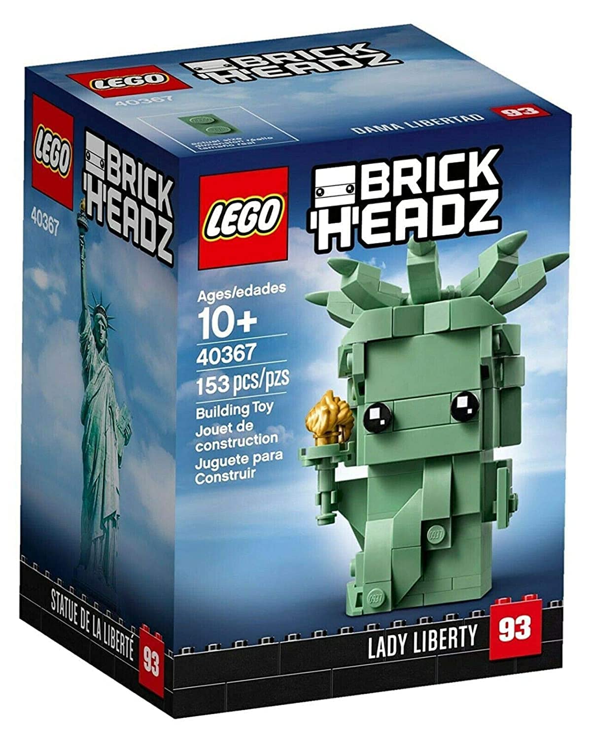 Foto 2 pulgar | Brickheadz Lego 40367 Estatua De La Libertad De Lady Liberty 153 Piezas - Venta Internacional.