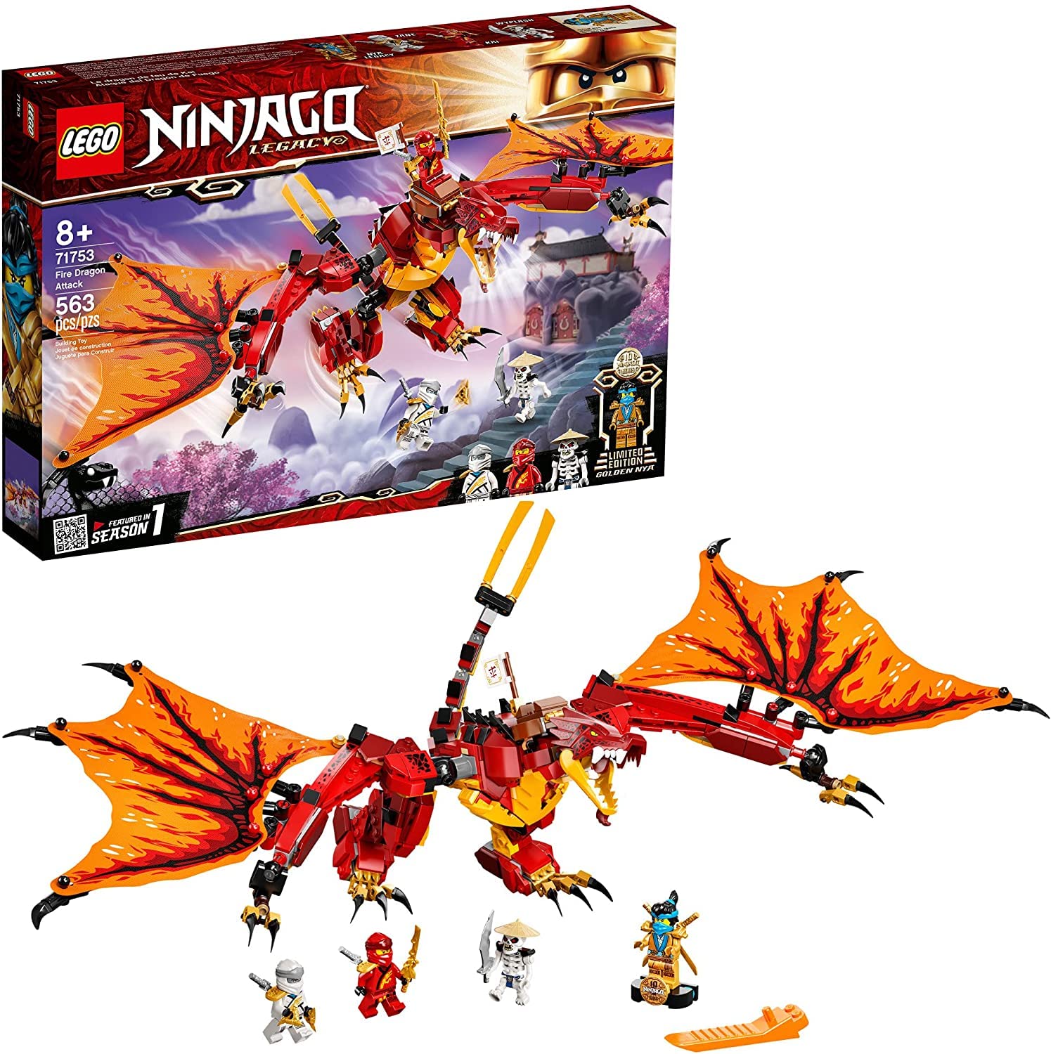Foto 2 pulgar | Kit de Construcción Lego Ninjago Legacy Fire Dragon Attack 71753 - Venta Internacional