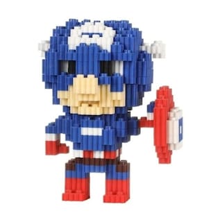 Foto 2 | Figura Nano Blocks Del Capitán América, 3d, Armable, Tipo Lego - Venta Internacional.