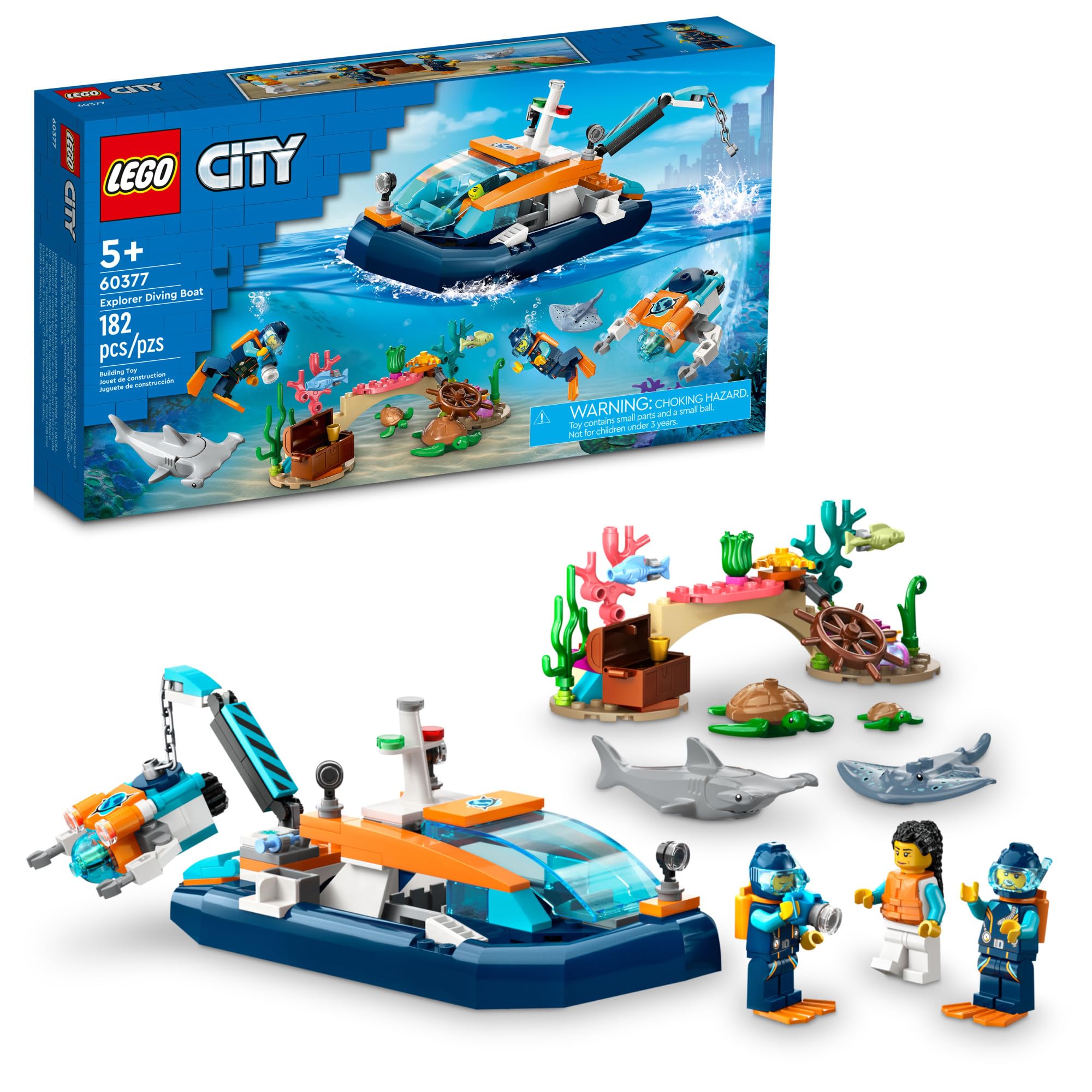 Foto 2 pulgar | Set De Juguetes Lego City Sea Explorer Boat Con Figuras 60377 - Venta Internacional.