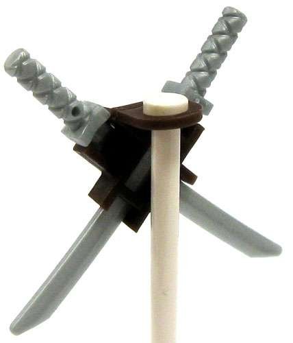 Foto 3 pulgar | Accesorio Lego Funda con 2 Espadas Katanas Plateadas para Minifiguras Lego - Venta Internacional