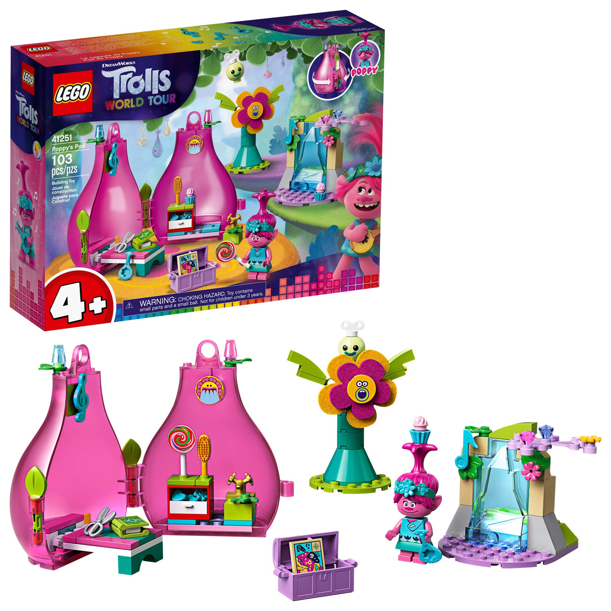 Foto 2 pulgar | Kit de Construcción Lego Trolls World Tour Poppy's Pod 41251 - Venta Internacional