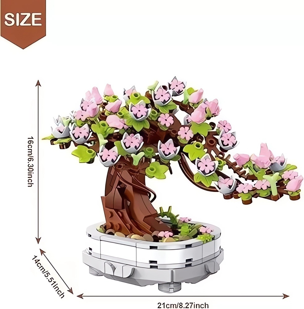 Foto 6 pulgar | Juego de Bloques De Construcción Toy Potted Cherry Bonsai 462 Piezas - Venta Internacional