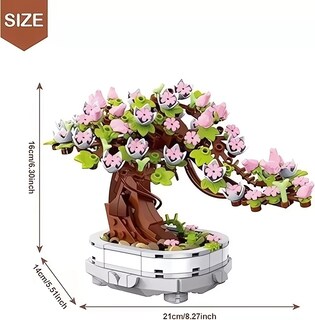 Foto 5 | Juego de Bloques De Construcción Toy Potted Cherry Bonsai 462 Piezas - Venta Internacional
