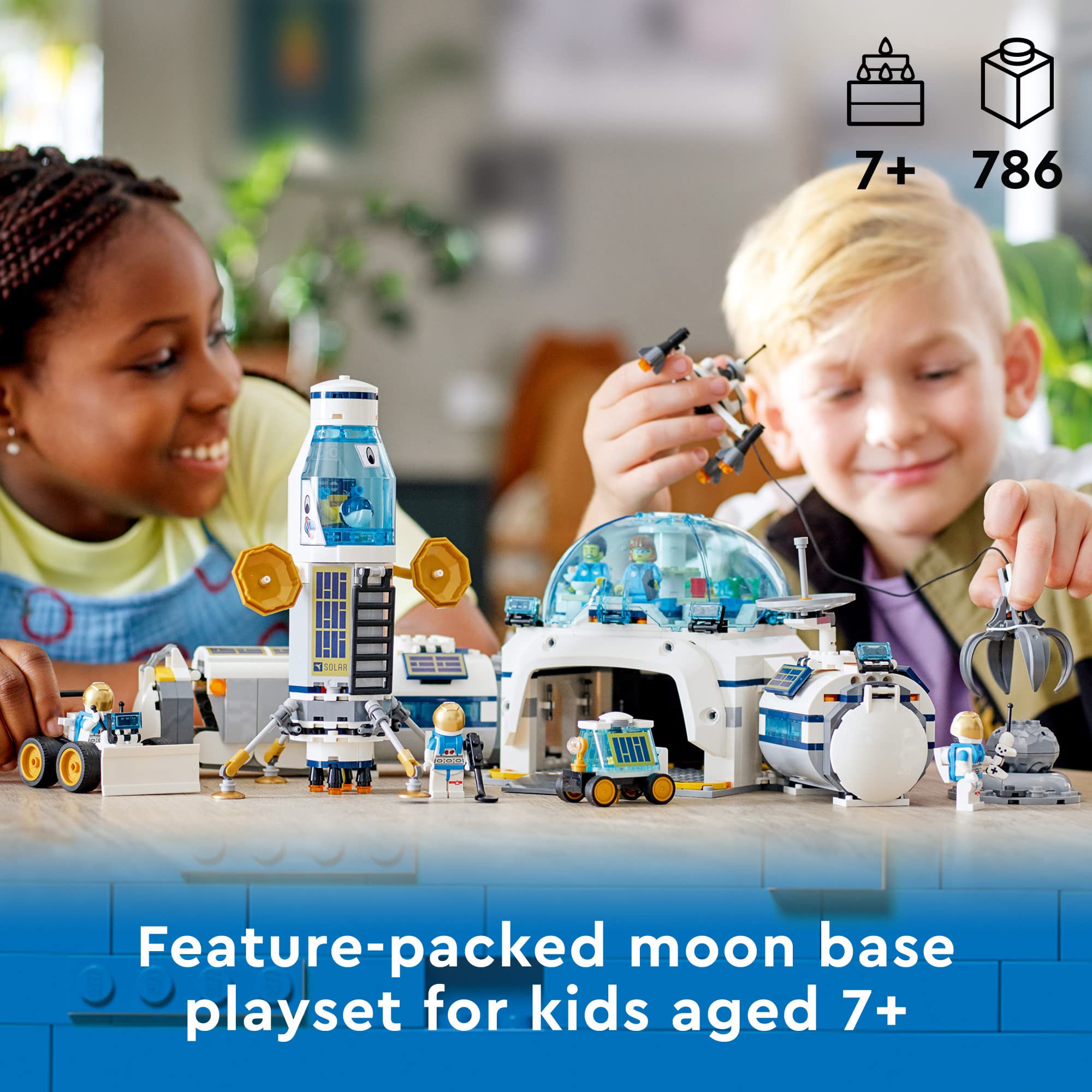 Foto 2 | Juguete Lego City Lunar Research Base Outer Space 60350 Con 6 Minifiguras De Astronautas - Venta Internacional.