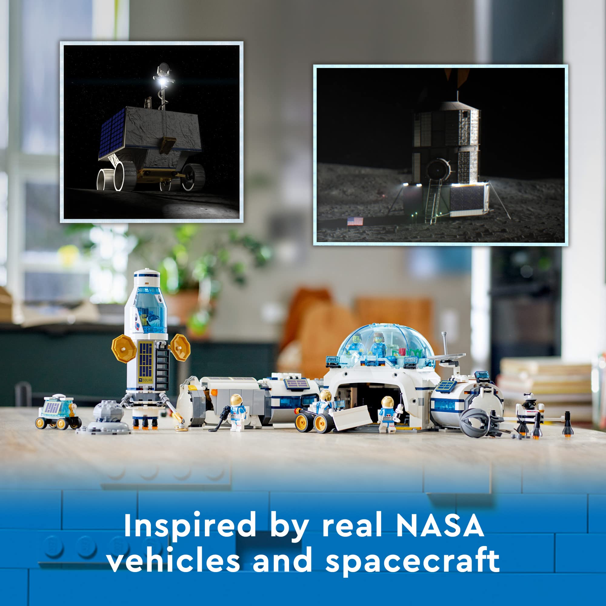 Foto 3 | Juguete Lego City Lunar Research Base Outer Space 60350 Con 6 Minifiguras De Astronautas - Venta Internacional.