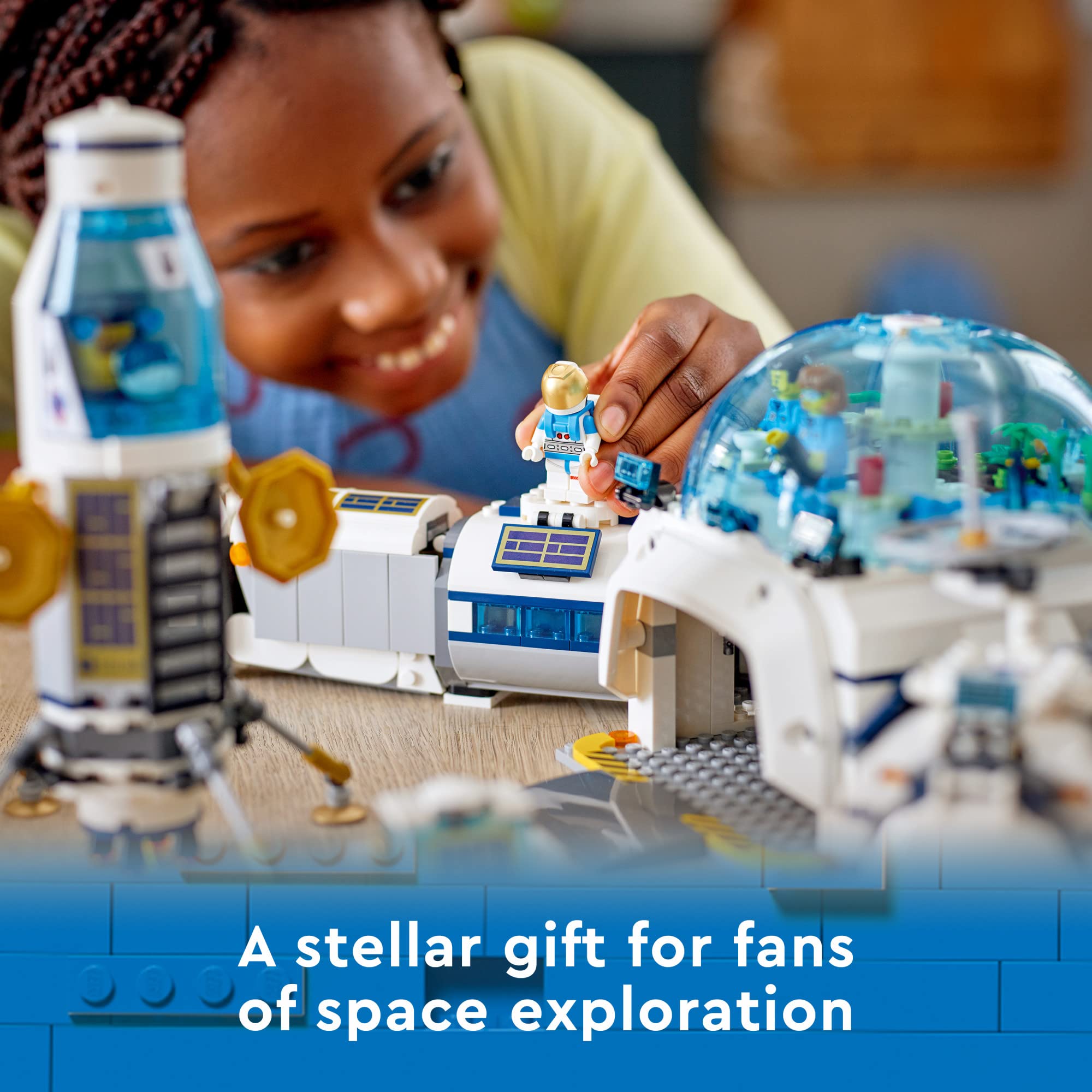 Foto 7 pulgar | Juguete Lego City Lunar Research Base Outer Space 60350 Con 6 Minifiguras De Astronautas - Venta Internacional.