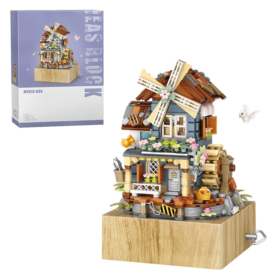 Juego De Bloques De Construcción Phynedi Goshfun Street View Windmill 799 Piezas - Venta Internacional.