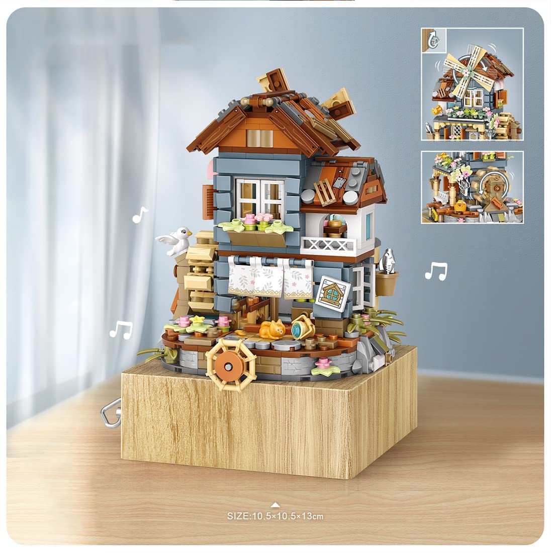 Foto 4 pulgar | Juego De Bloques De Construcción Phynedi Goshfun Street View Windmill 799 Piezas - Venta Internacional.