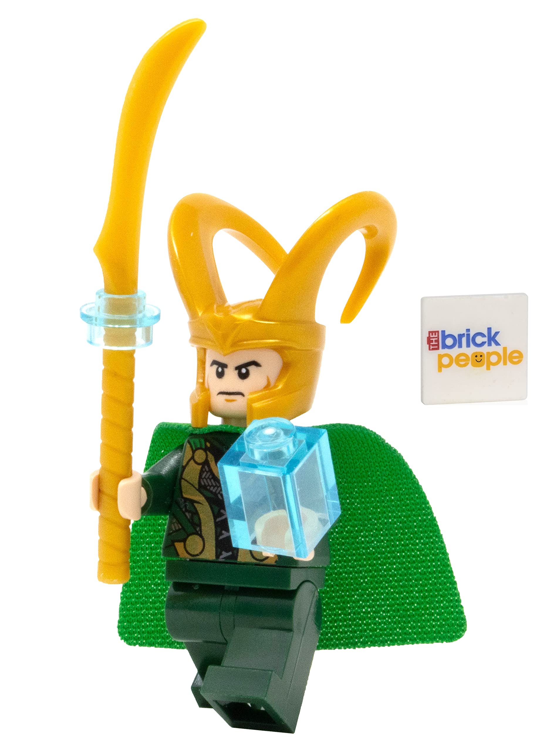 Minifigura Lego Superheroes Loki Con Cetro Y Tesseracto 6+ - Venta Internacional.