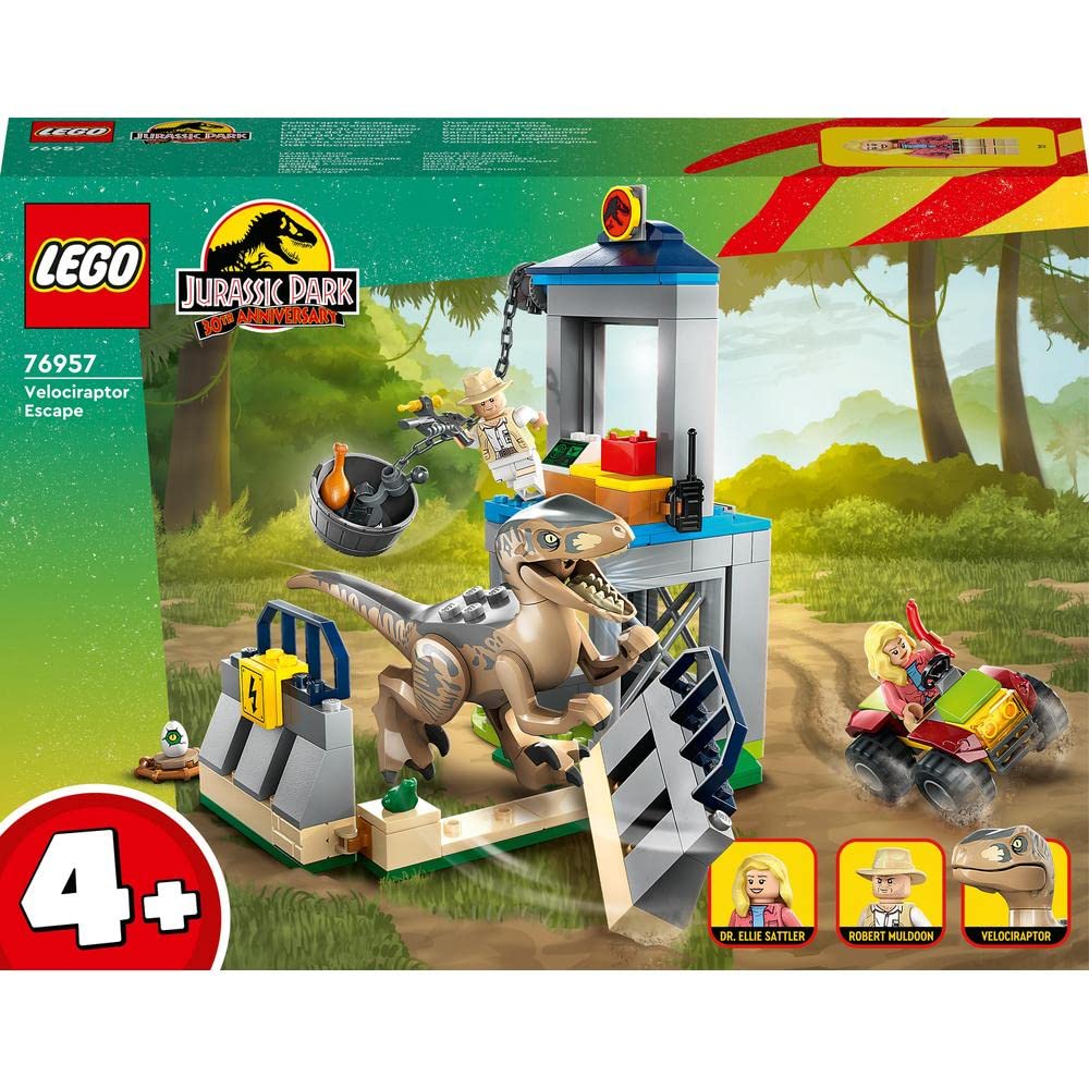 Foto 2 | Juguete Lego Jurassic Park Velociraptor Escape 76957 Para Niños Mayores De 4 Años - Venta Internacional.