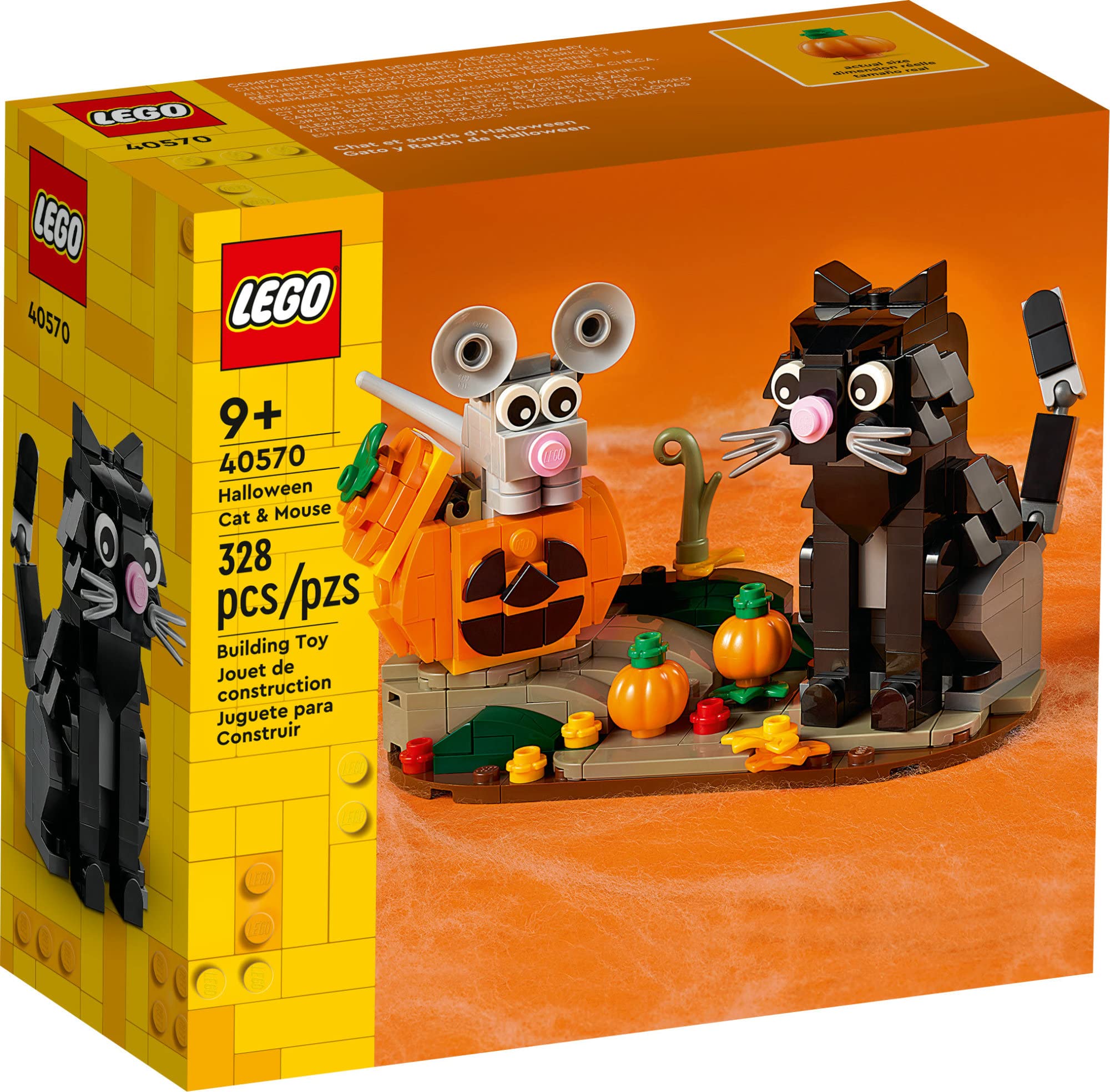 Kit de Construcción Lego Halloween Cat & Mouse 40570 con Calabaza - Venta Internacional