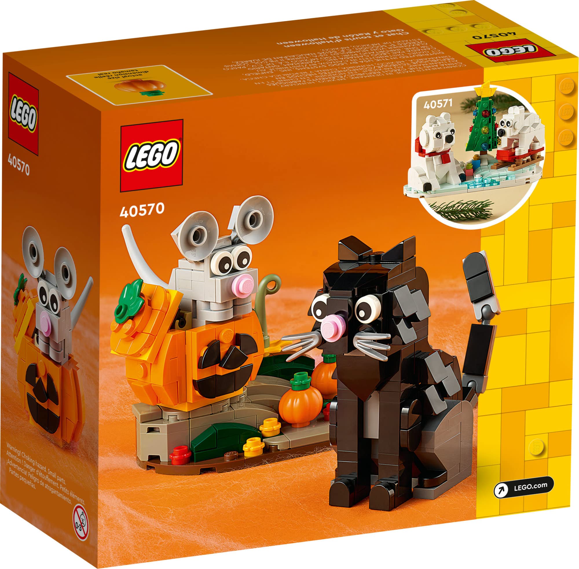 Foto 6 pulgar | Kit de Construcción Lego Halloween Cat & Mouse 40570 con Calabaza - Venta Internacional