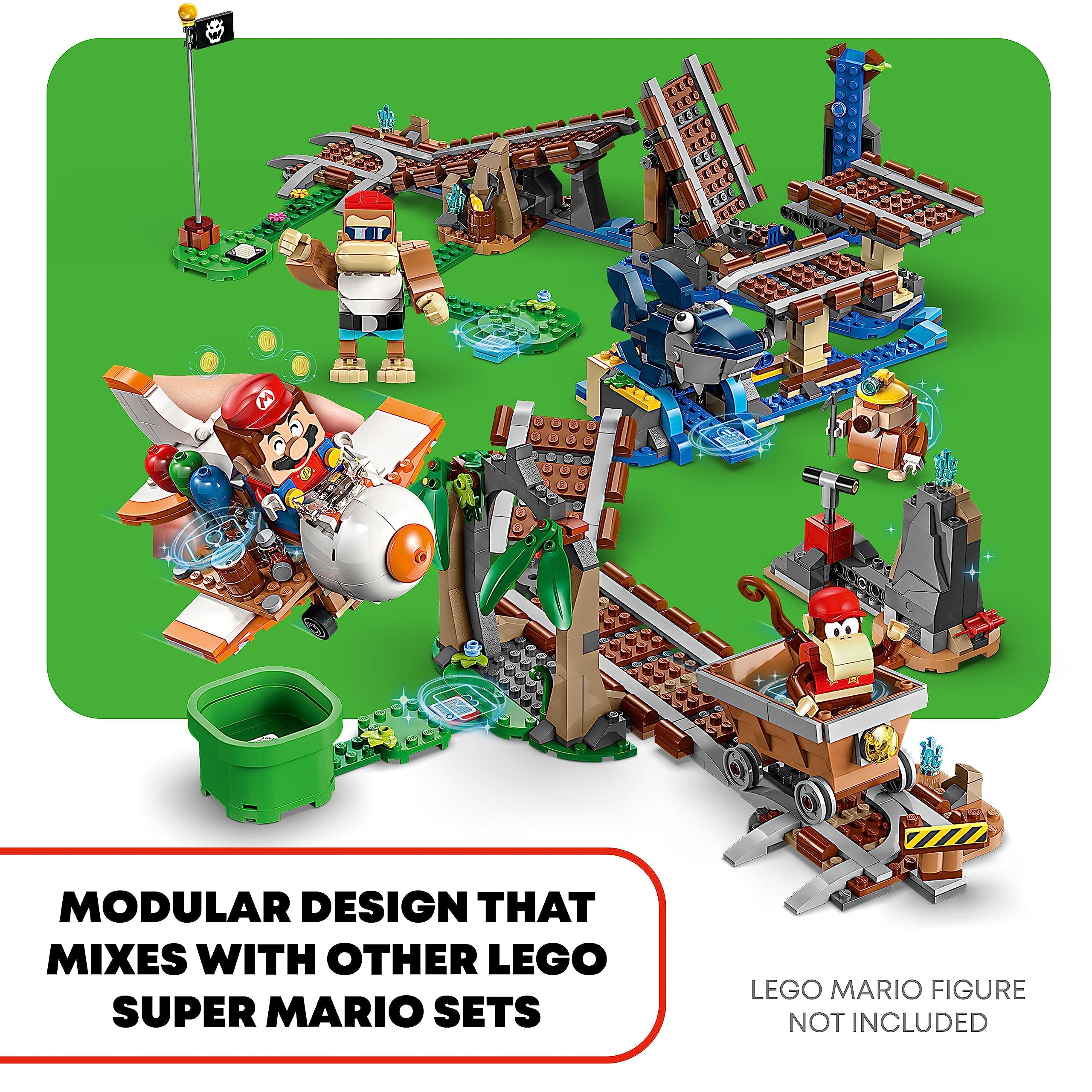 Foto 5 pulgar | Set De Expansión Lego Super Mario Diddy Kong Mine Cart Race - Venta Internacional.