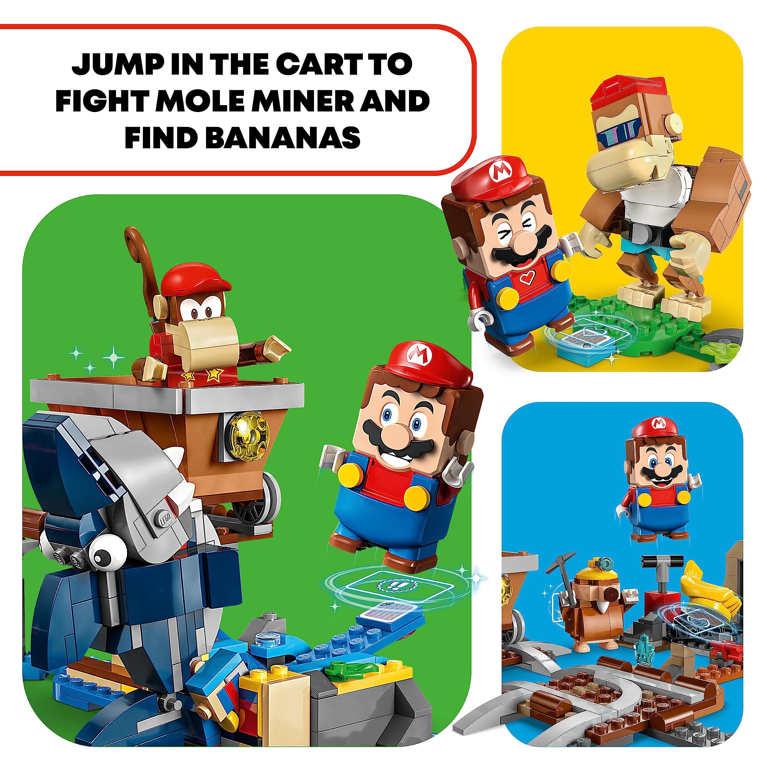 Foto 6 pulgar | Set De Expansión Lego Super Mario Diddy Kong Mine Cart Race - Venta Internacional.