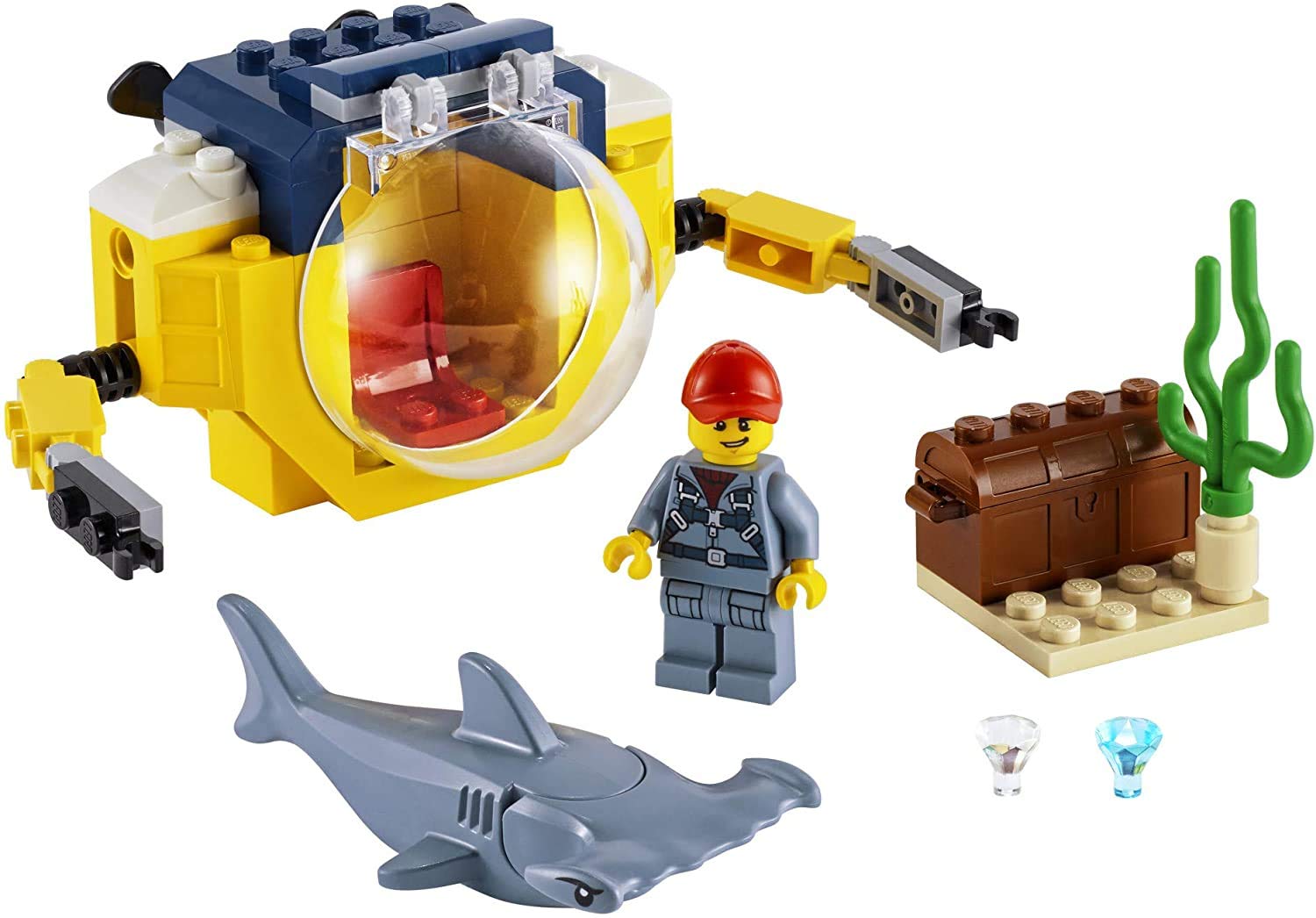 Foto 5 pulgar | Minisubmarino Lego City Ocean De Juguete 60263 Con Tesoro Pirata - Venta Internacional.