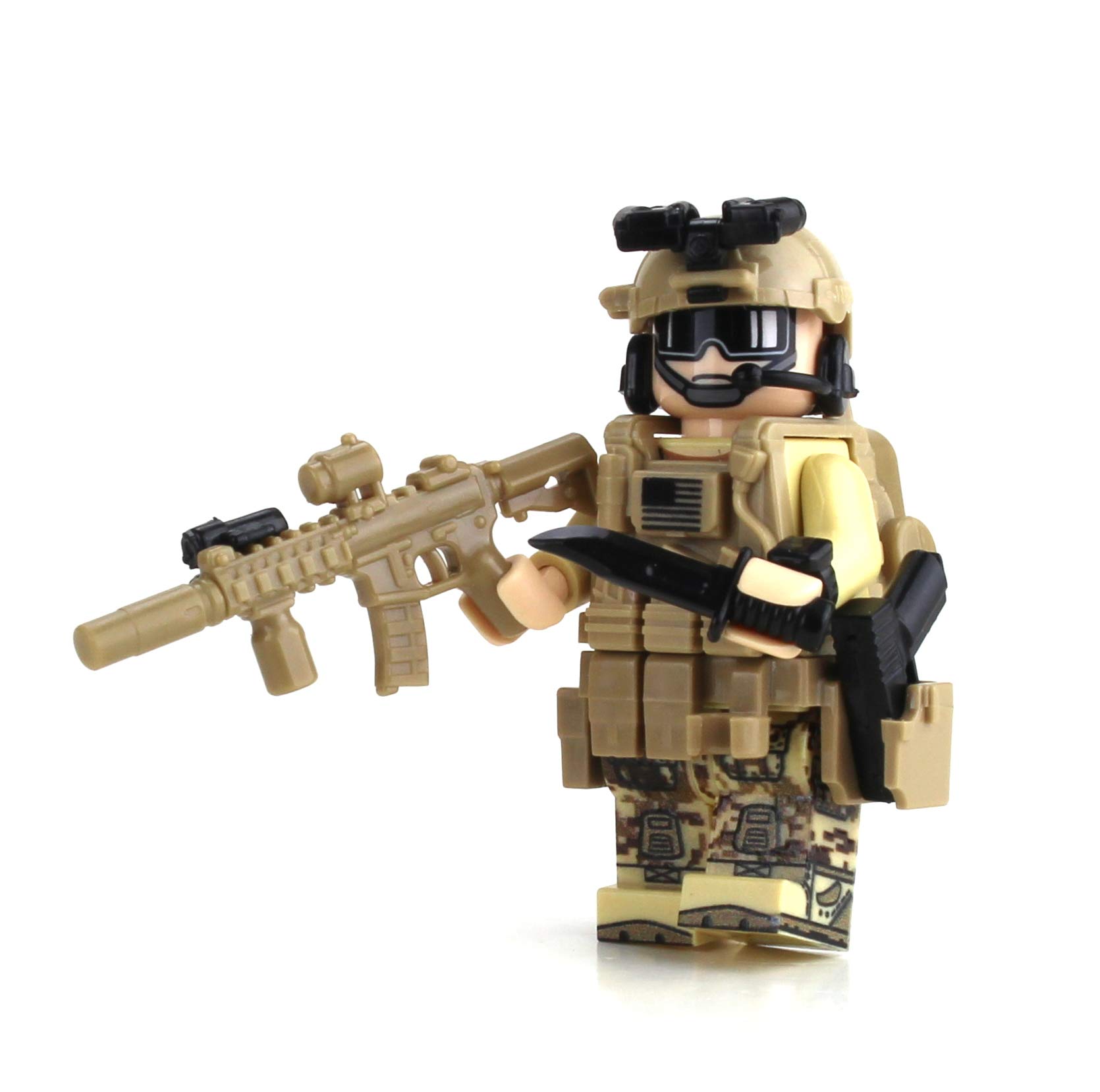 Minifigura Lego Battle Brick Seal Team Six Commando Custom 1 - Venta Internacional