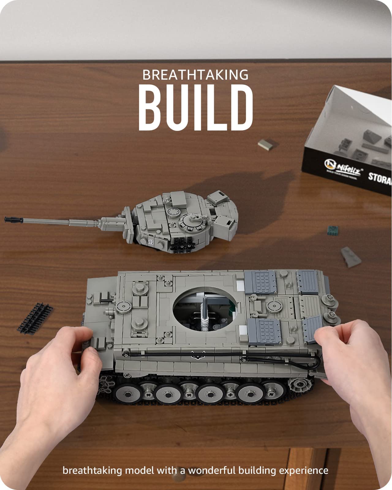 Foto 5 pulgar | Set de Construcción Nifeliz Tiger Heavy Tank 1776 Piezas - Venta Internacional