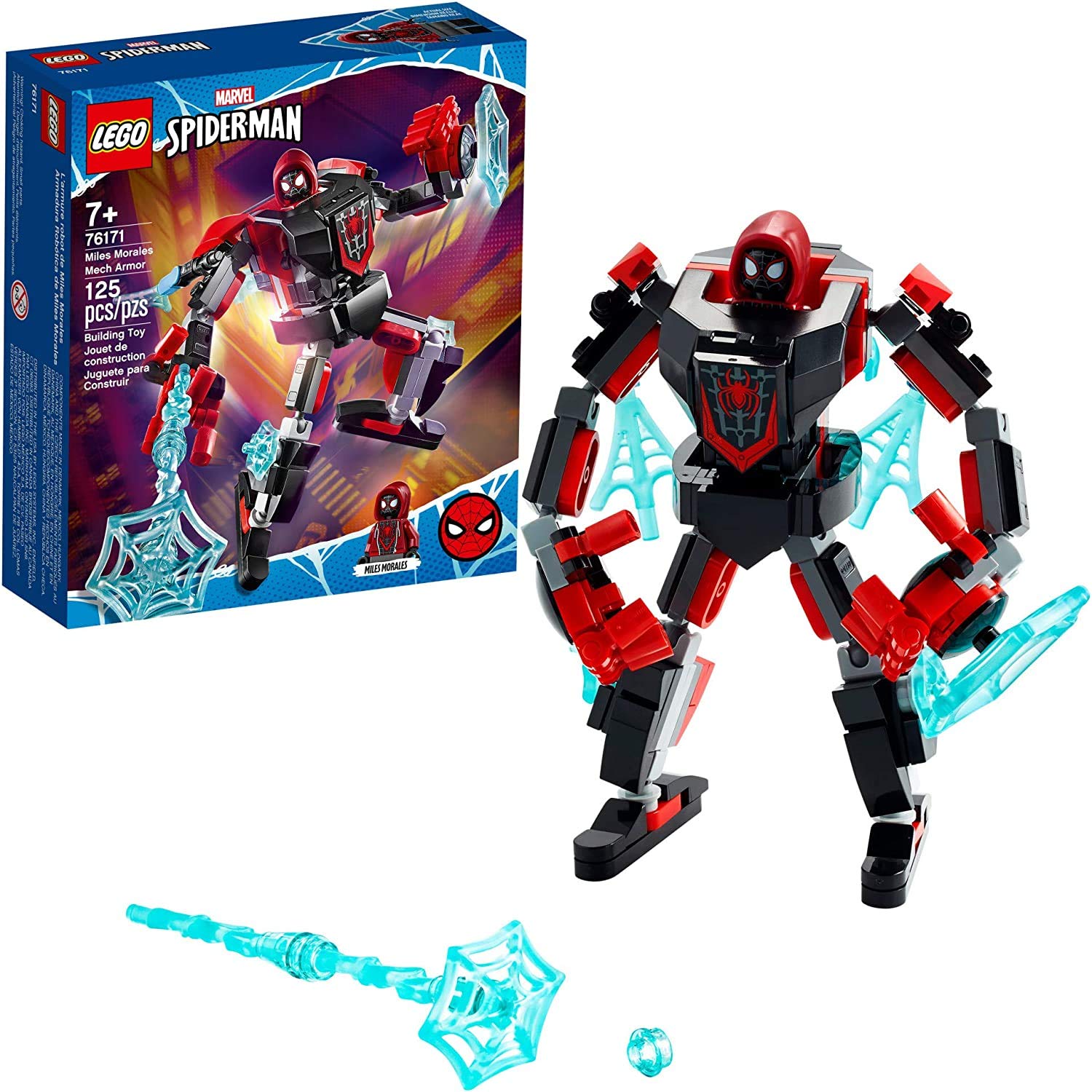 Foto 4 pulgar | Juguete de Construcción Lego Marvel Spider-man Miles Morales Mech Armor 76171 - Venta Internacional