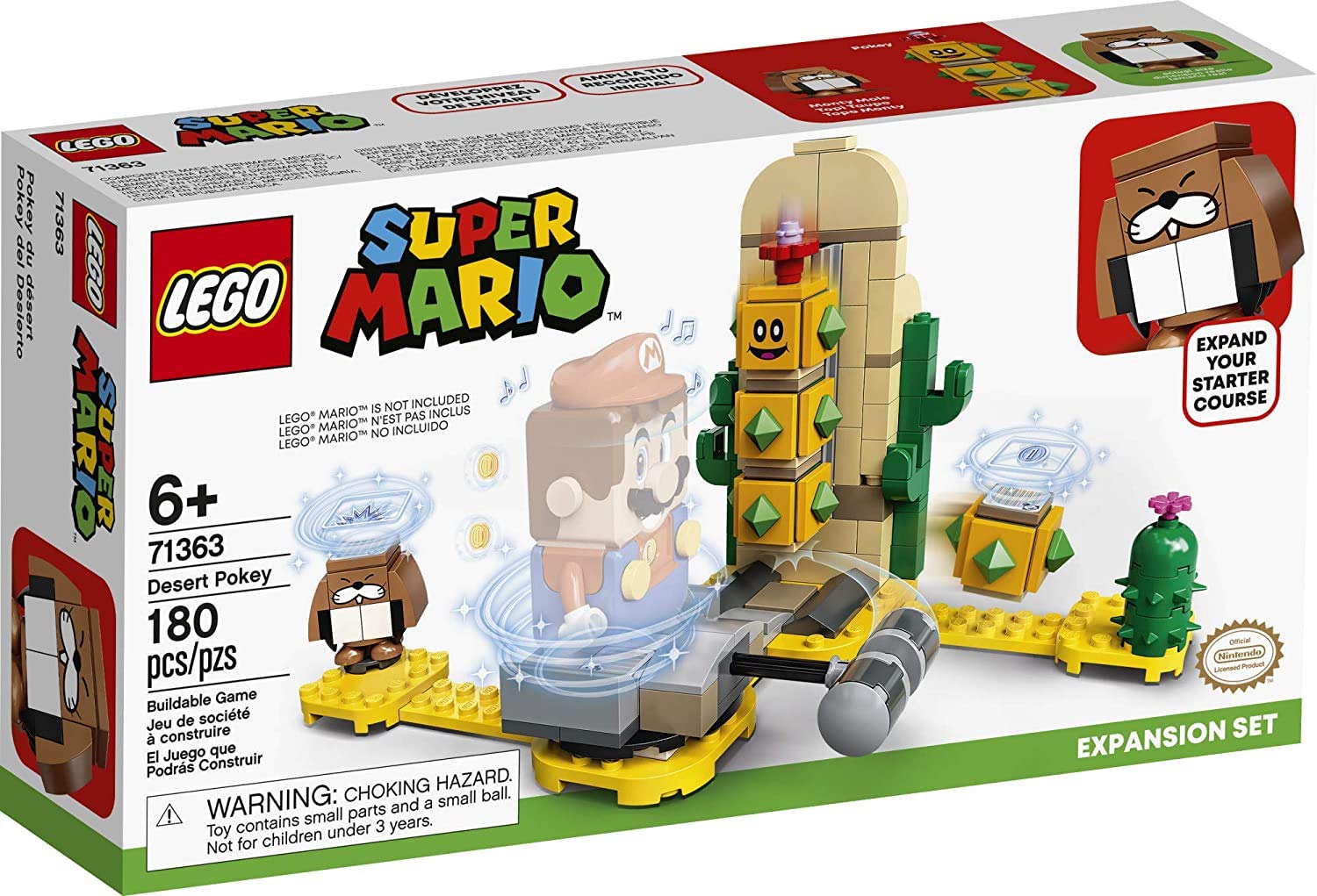 Foto 1 | Kit De Construcción Lego Super Mario Desert Pokey 71363 180 Piezas - Venta Internacional.