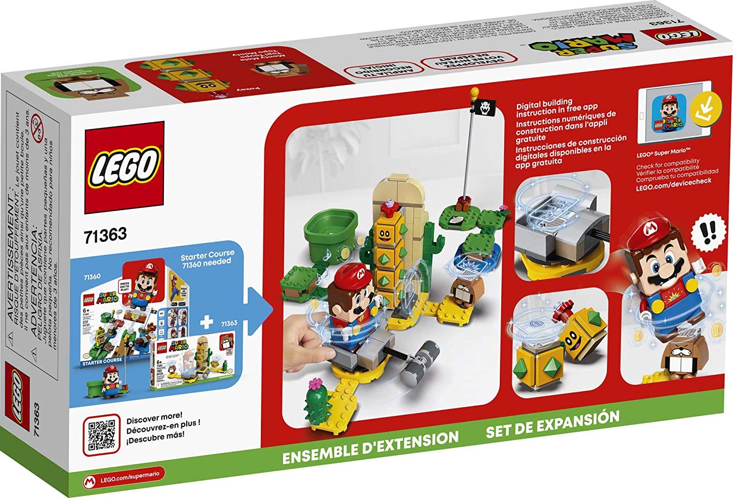 Foto 3 pulgar | Kit De Construcción Lego Super Mario Desert Pokey 71363 180 Piezas - Venta Internacional.