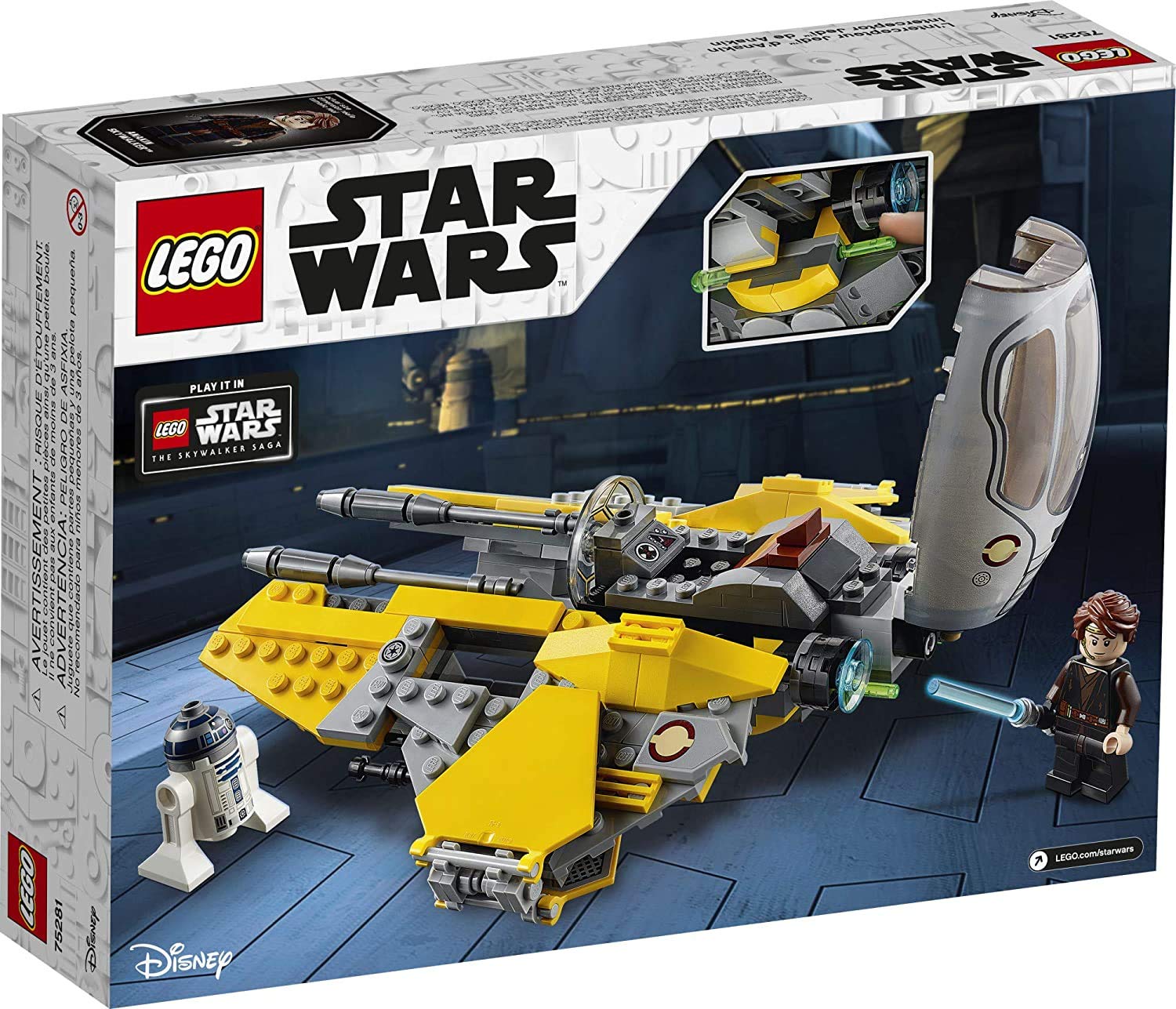 Foto 2 pulgar | Juguete de Construcción Lego Star Wars Anakin's Jedi Interceptor 75281 - Venta Internacional