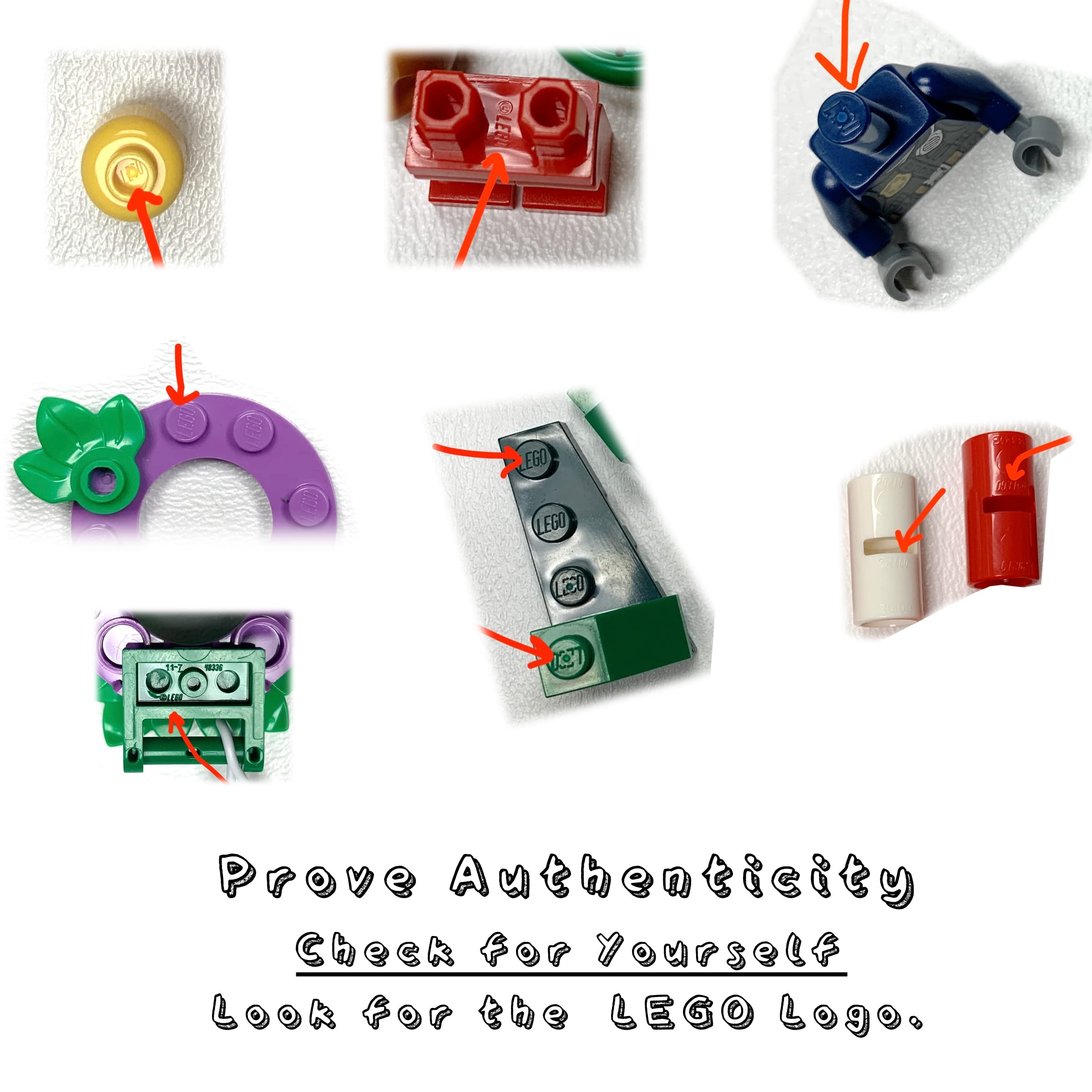 Foto 6 pulgar | Lote Mixto De Azulejos Blancos De 1 X 1 Con Ojos De Lego Parts, 50 Unidades - Venta Internacional.