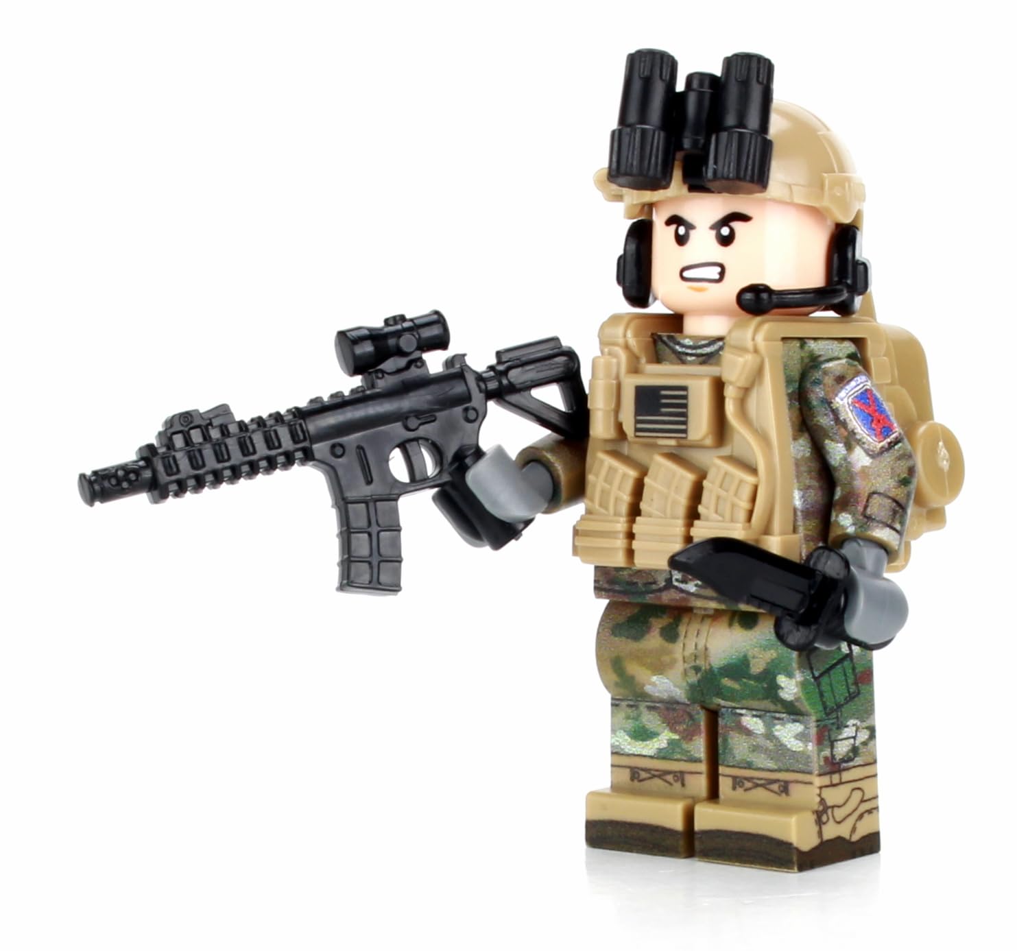 Minifigura Lego Battle Brick Army Ocp 10th Mountain Infantry - Venta Internacional