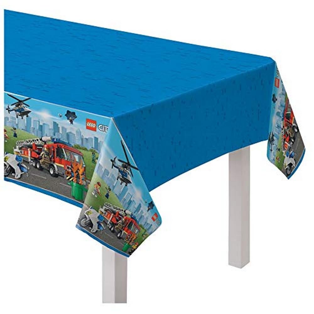 Foto 2 pulgar | Mantel Amscan Lego City De Plástico 137 X 244 Cm, Azul, 1 Unidad - Venta Internacional.