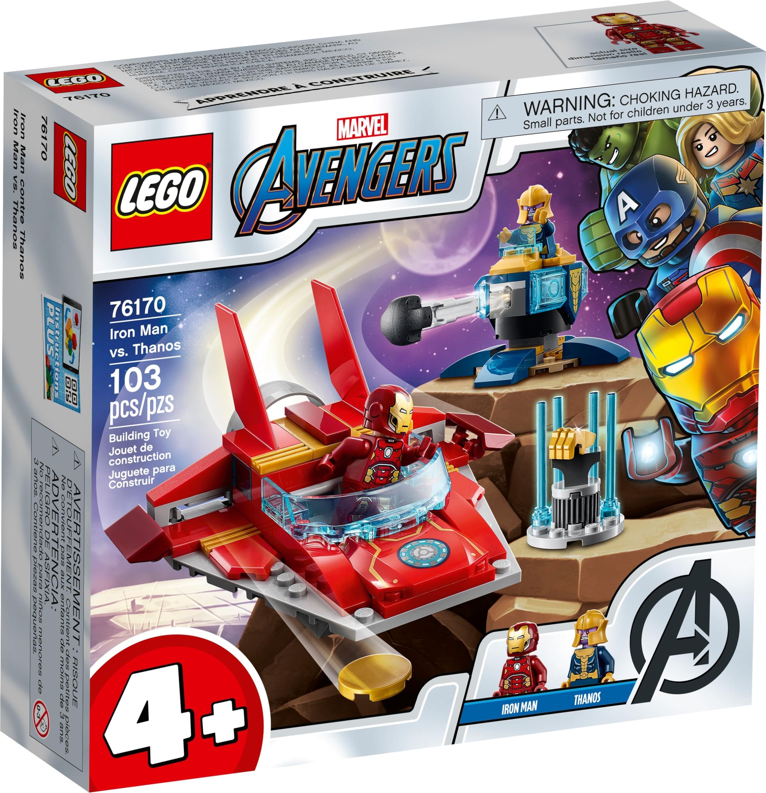 Foto 2 pulgar | Juguete de Construcción Lego Marvel Avengers Iron Man Contra Thanos 76170 - Venta Internacional
