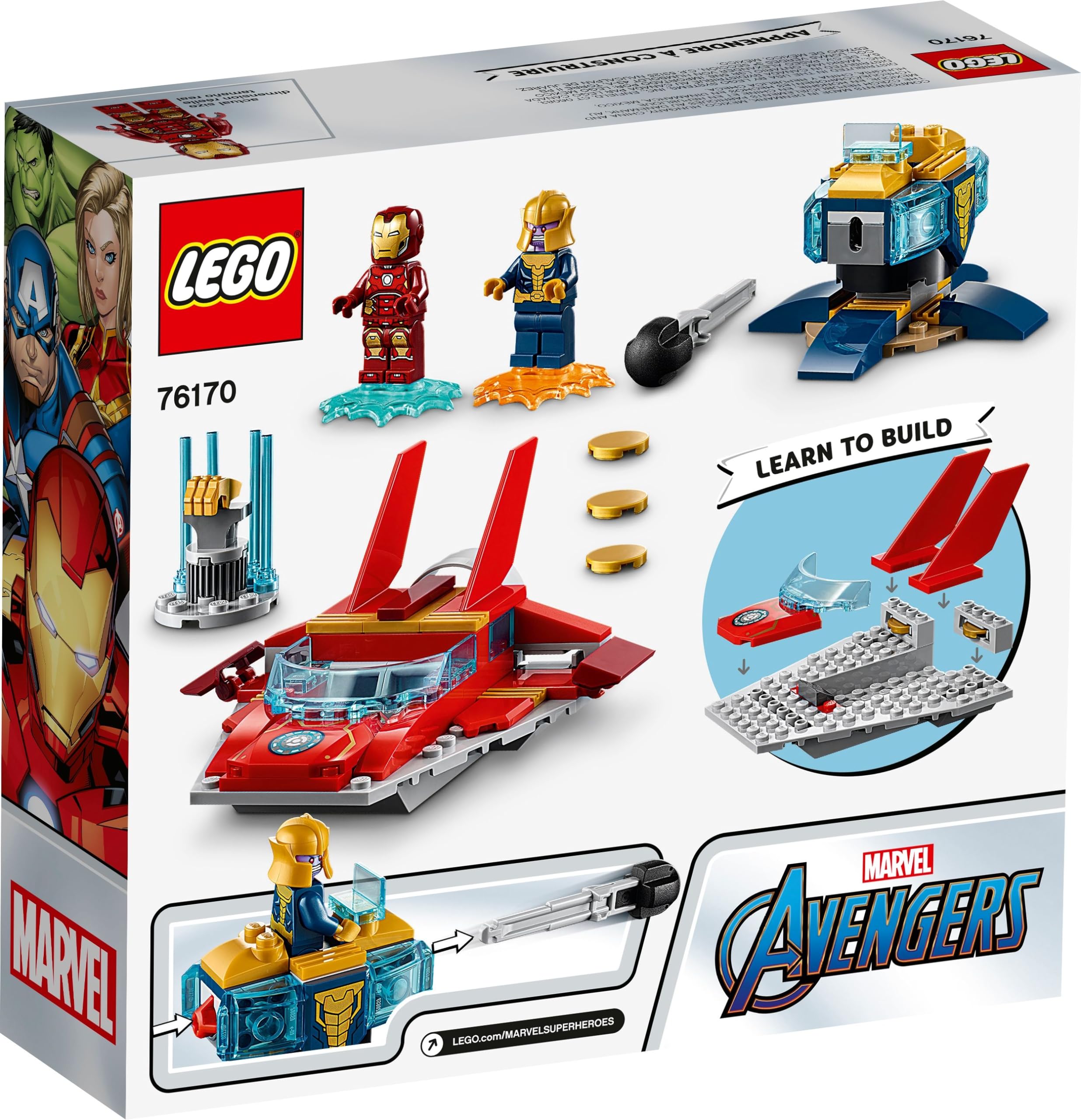 Foto 2 | Juguete de Construcción Lego Marvel Avengers Iron Man Contra Thanos 76170 - Venta Internacional