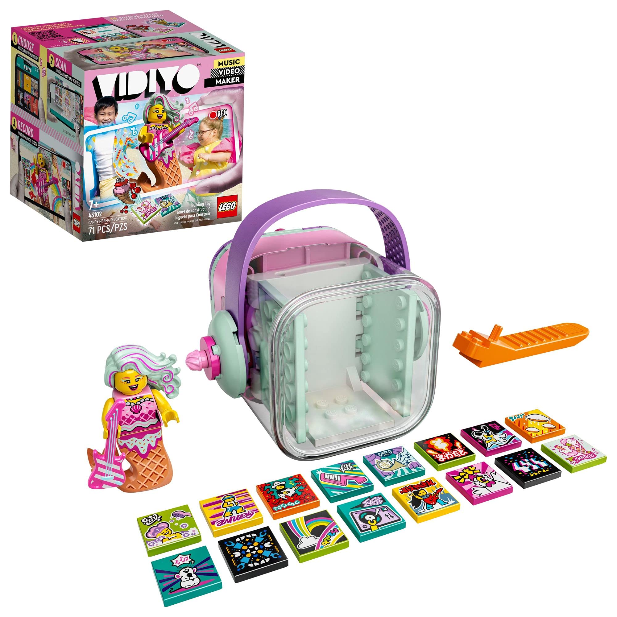 Kit De Construcción Lego Vidiyo Candy Mermaid Beatbox 43102 (71 Piezas) - Venta Internacional.