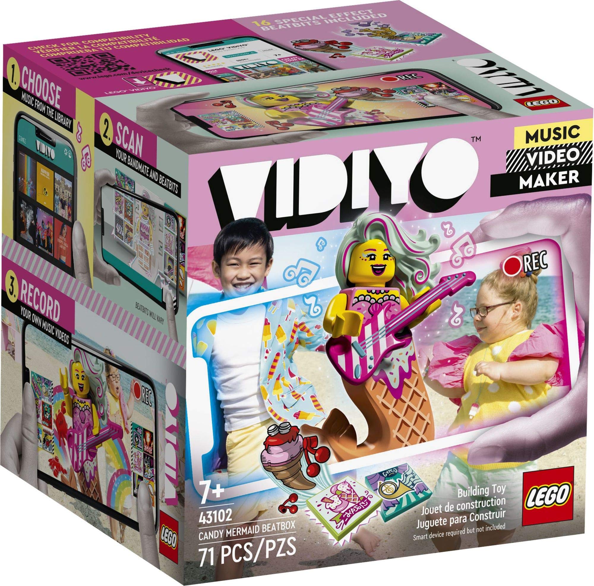Foto 5 pulgar | Kit De Construcción Lego Vidiyo Candy Mermaid Beatbox 43102 (71 Piezas) - Venta Internacional.