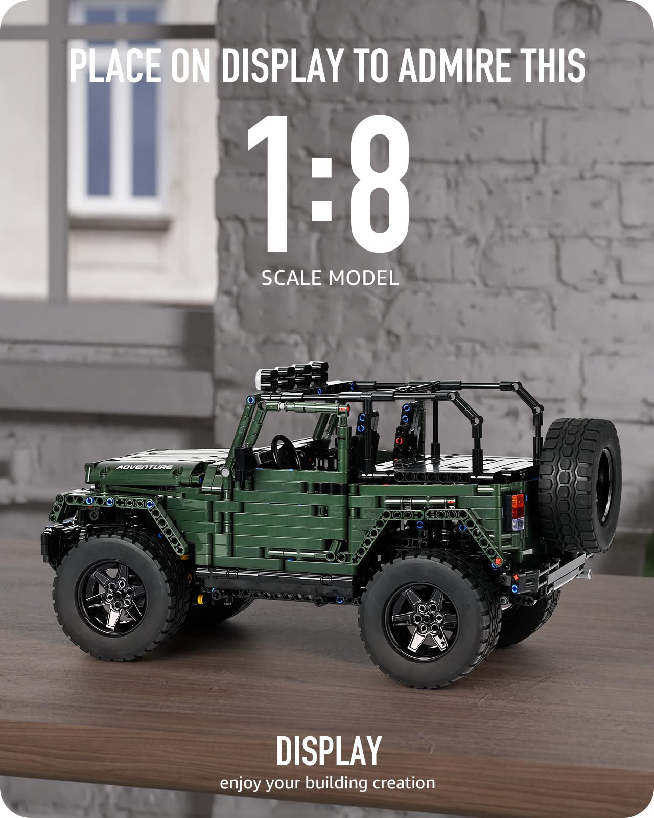 Foto 3 | Set De Construcción Nifeliz Off-road Pickup Wrange A Escala 1:8 (2.096 Unidades) - Venta Internacional.