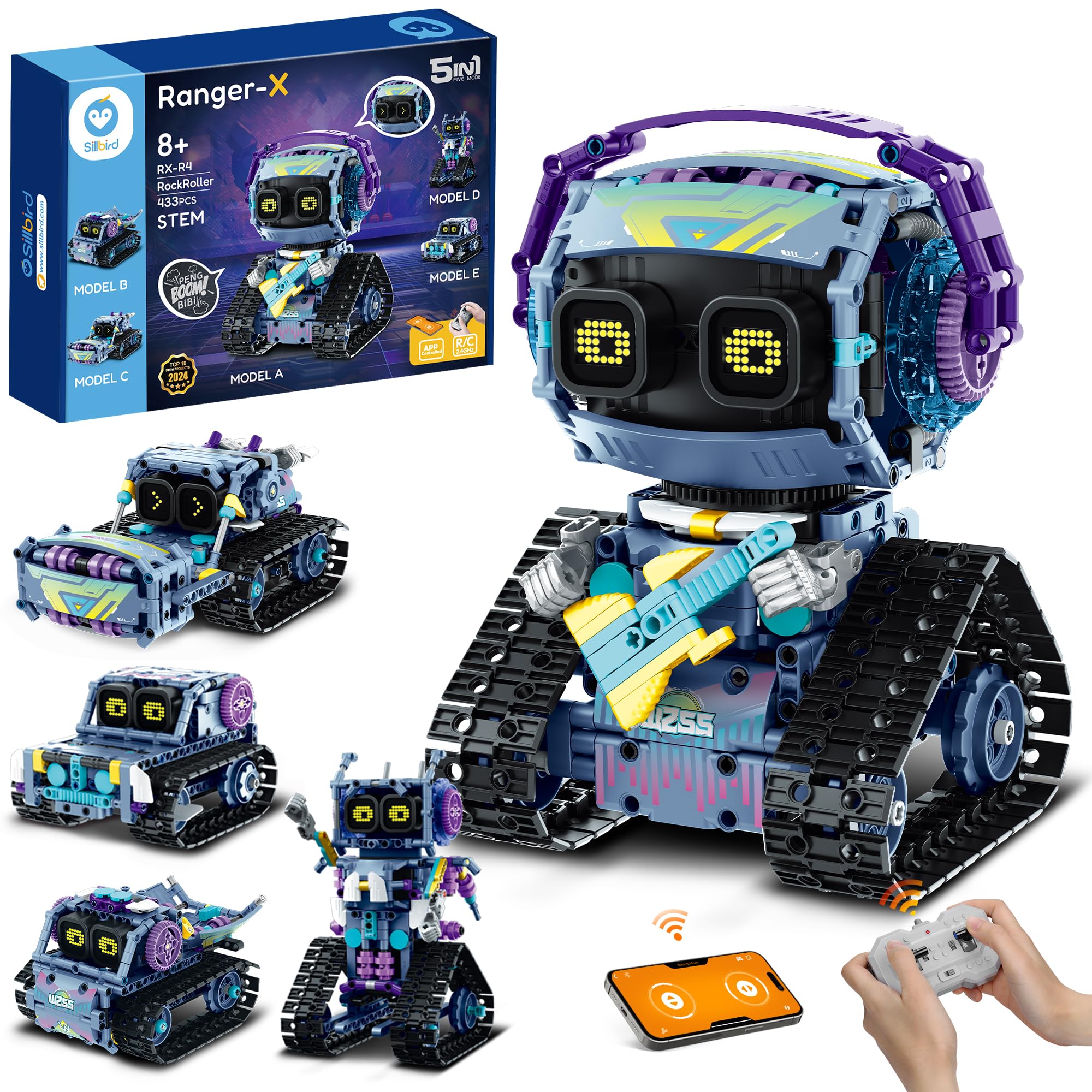 Foto 2 pulgar | Kit de Construcción De Robots Sillbird Rockroller Con Mando A Distancia - Venta Internacional