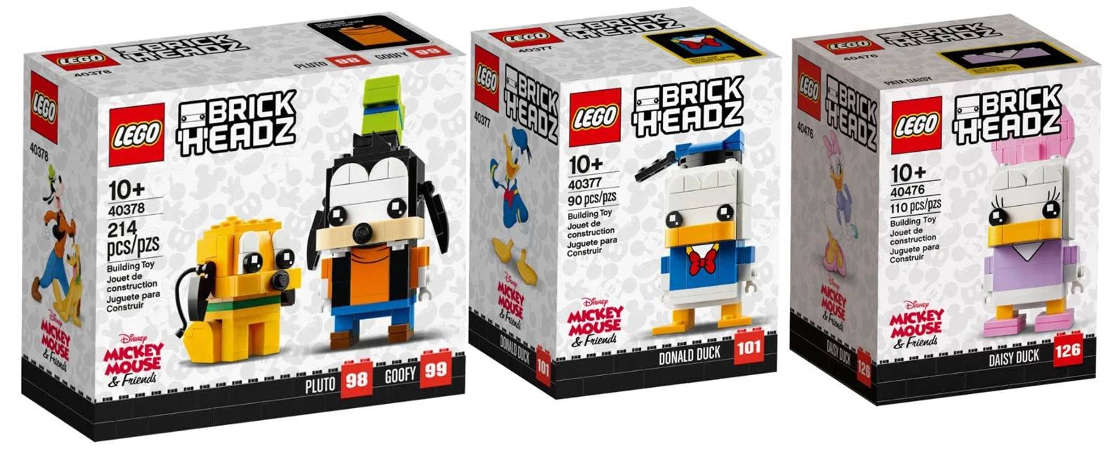 Paquete Exclusivo Lego Brickheadz Disney: Plutón, Goofy, Daisy Y Donald - Venta Internacional