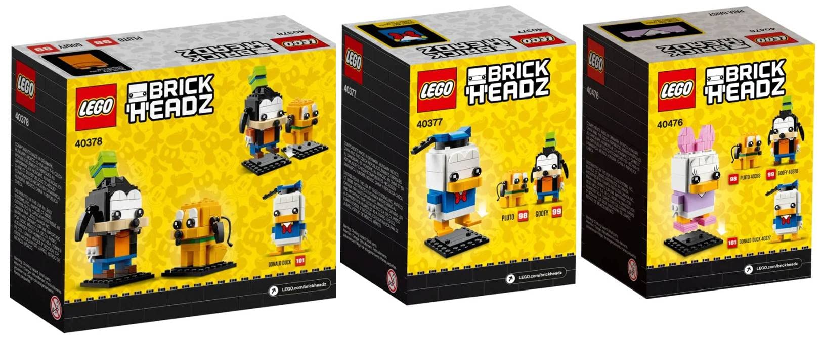 Foto 3 pulgar | Paquete Exclusivo Lego Brickheadz Disney: Plutón, Goofy, Daisy Y Donald - Venta Internacional