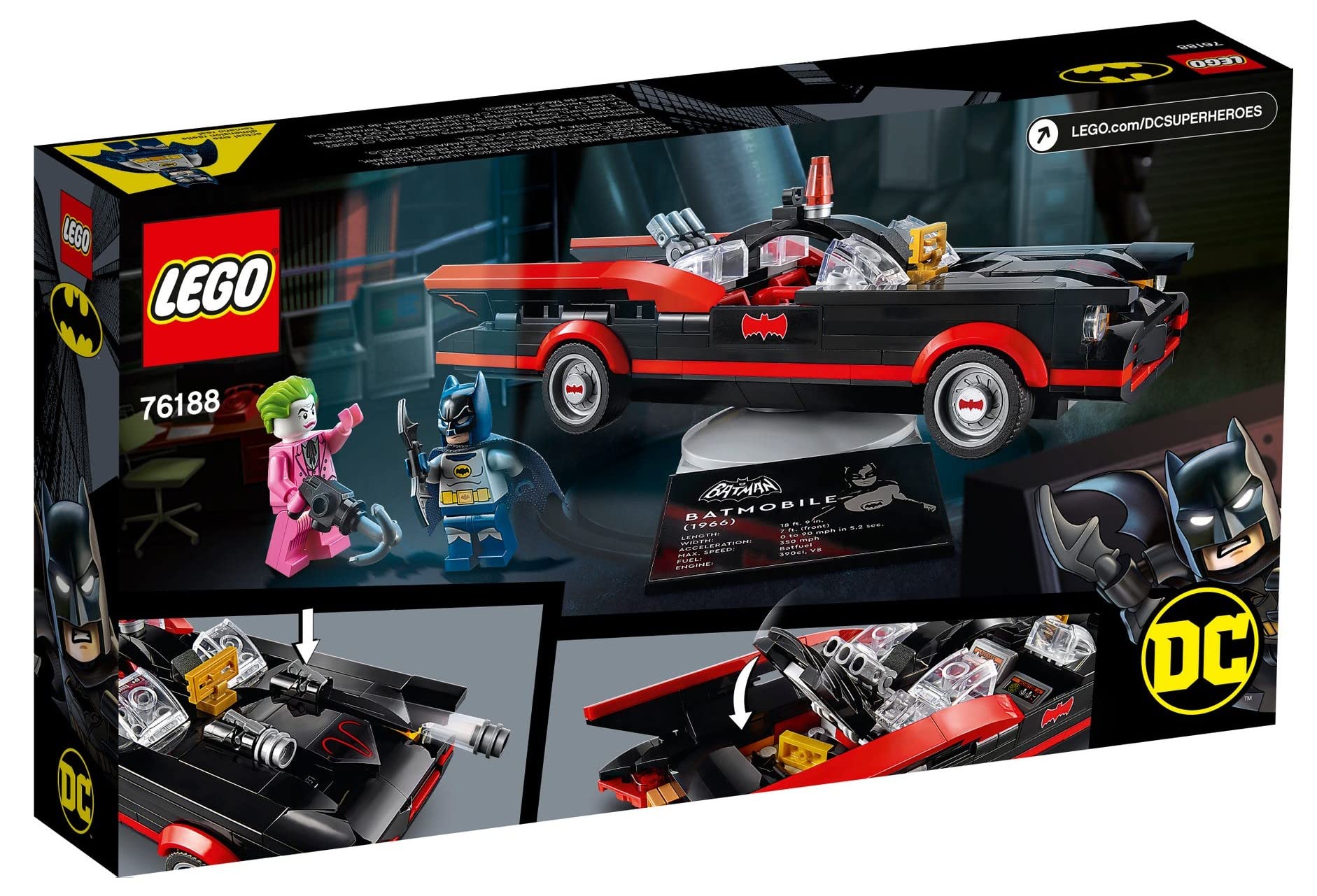 Foto 2 | Juguete de Construcción Lego Batman Classic Batmobile 76188 con Joker - Venta Internacional