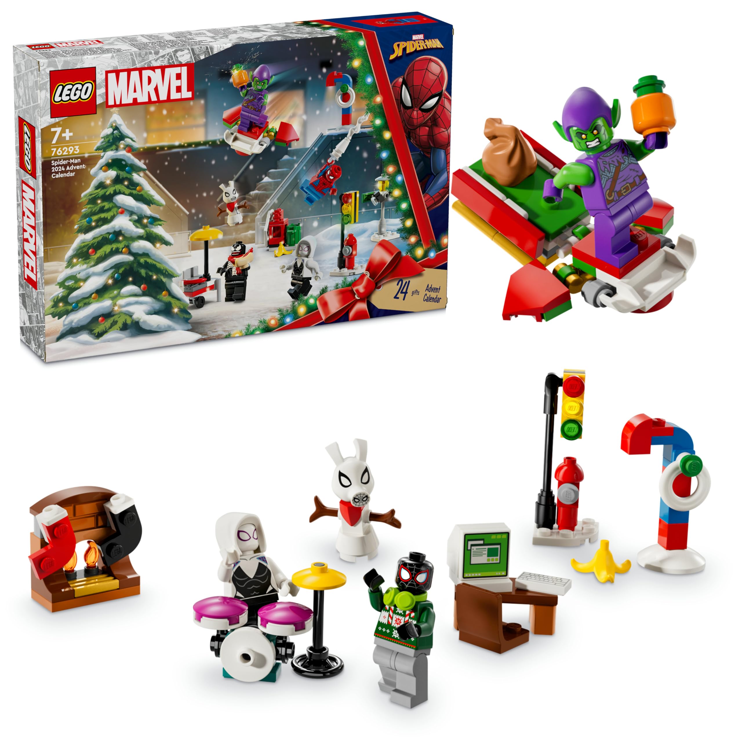 Foto 2 pulgar | Calendario De Adviento Lego Marvel Spider-man 2024 Para Niños Mayores De 7 Años - Venta Internacional.