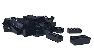 Foto 2 | Juego De 50 Pendientes Lego Service 3458 Stones, 2 X 4, Color Negro - Venta Internacional.