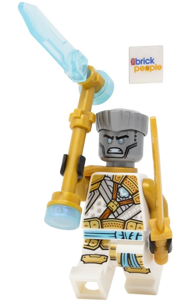 Figura Lego Ninjago Golden Zane Cristalizado Con Arma De Hielo - Venta Internacional