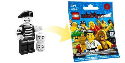 Foto 1 | Minifiguras Lego Series 2 Mime Con Micrófono 2010 7 Piezas - Venta Internacional