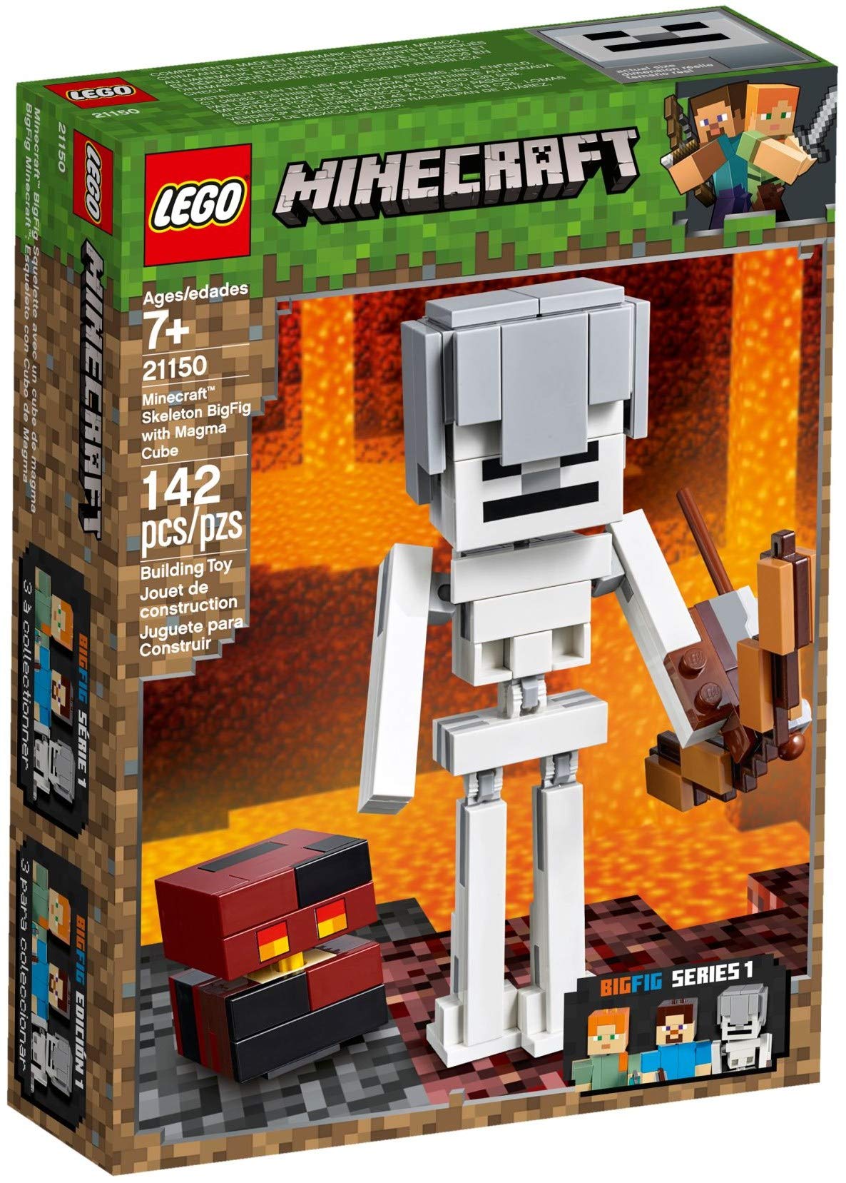Foto 1 | Juguete Lego Minecraft Skeleton Bigfig Con Magma Cube 21150 - Venta Internacional.