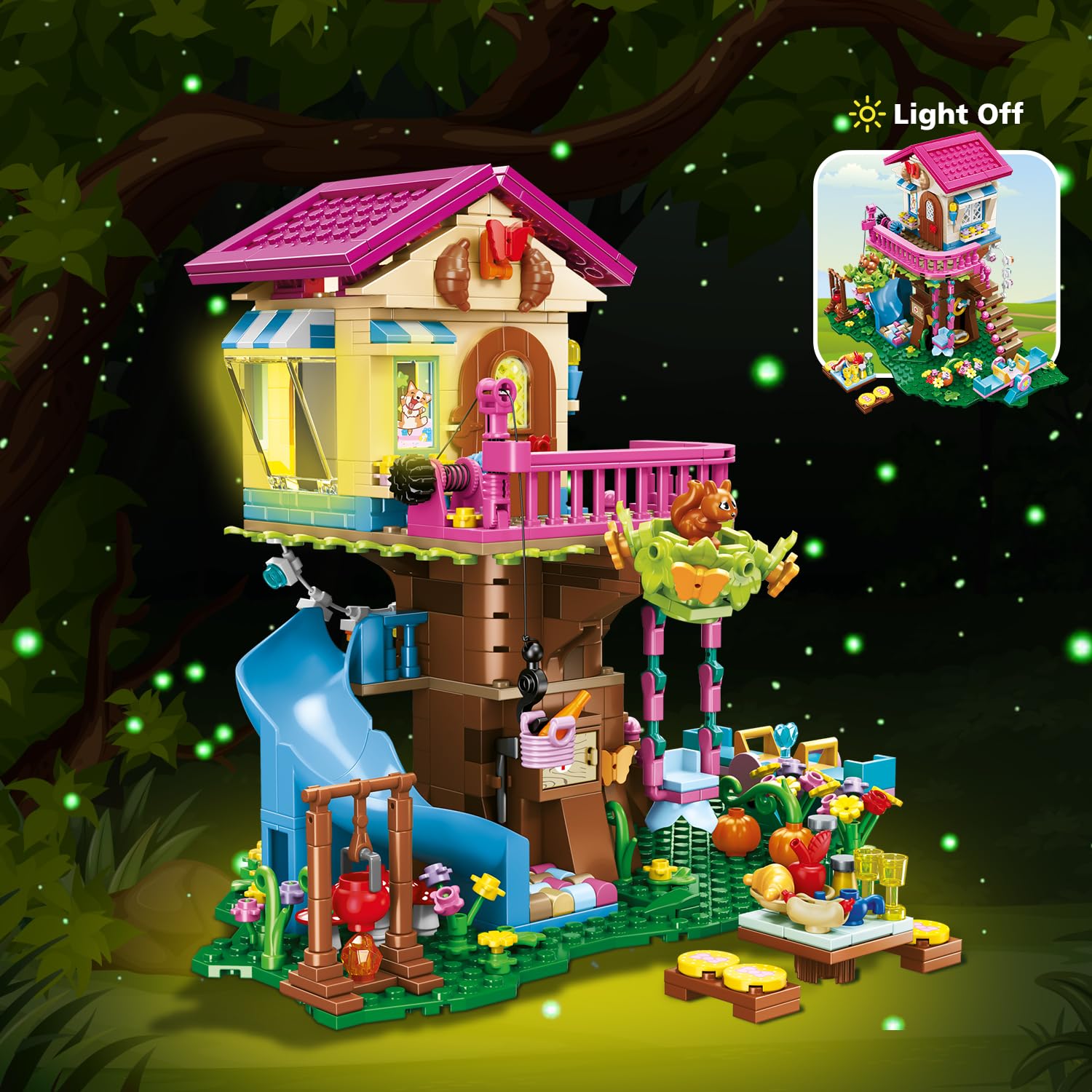 Foto 3 pulgar | Set De Construcción Hogokids Tree House Con Luz Led, 622 Piezas, A Partir De 6 Años - Venta Internacional.