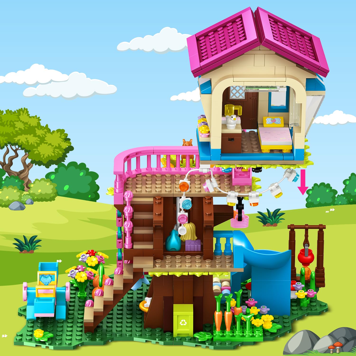 Foto 5 | Set De Construcción Hogokids Tree House Con Luz Led, 622 Piezas, A Partir De 6 Años - Venta Internacional.