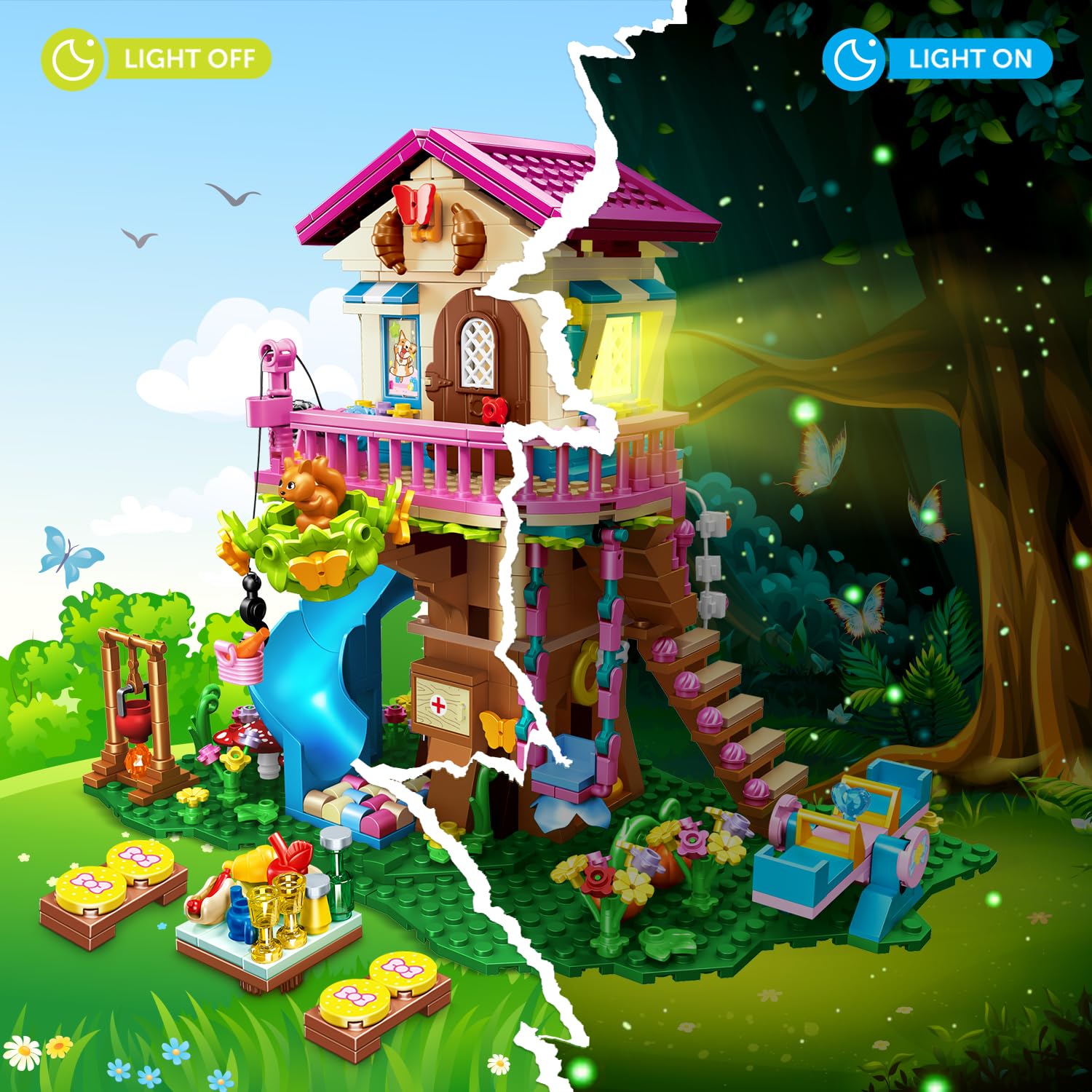 Foto 7 pulgar | Set De Construcción Hogokids Tree House Con Luz Led, 622 Piezas, A Partir De 6 Años - Venta Internacional.