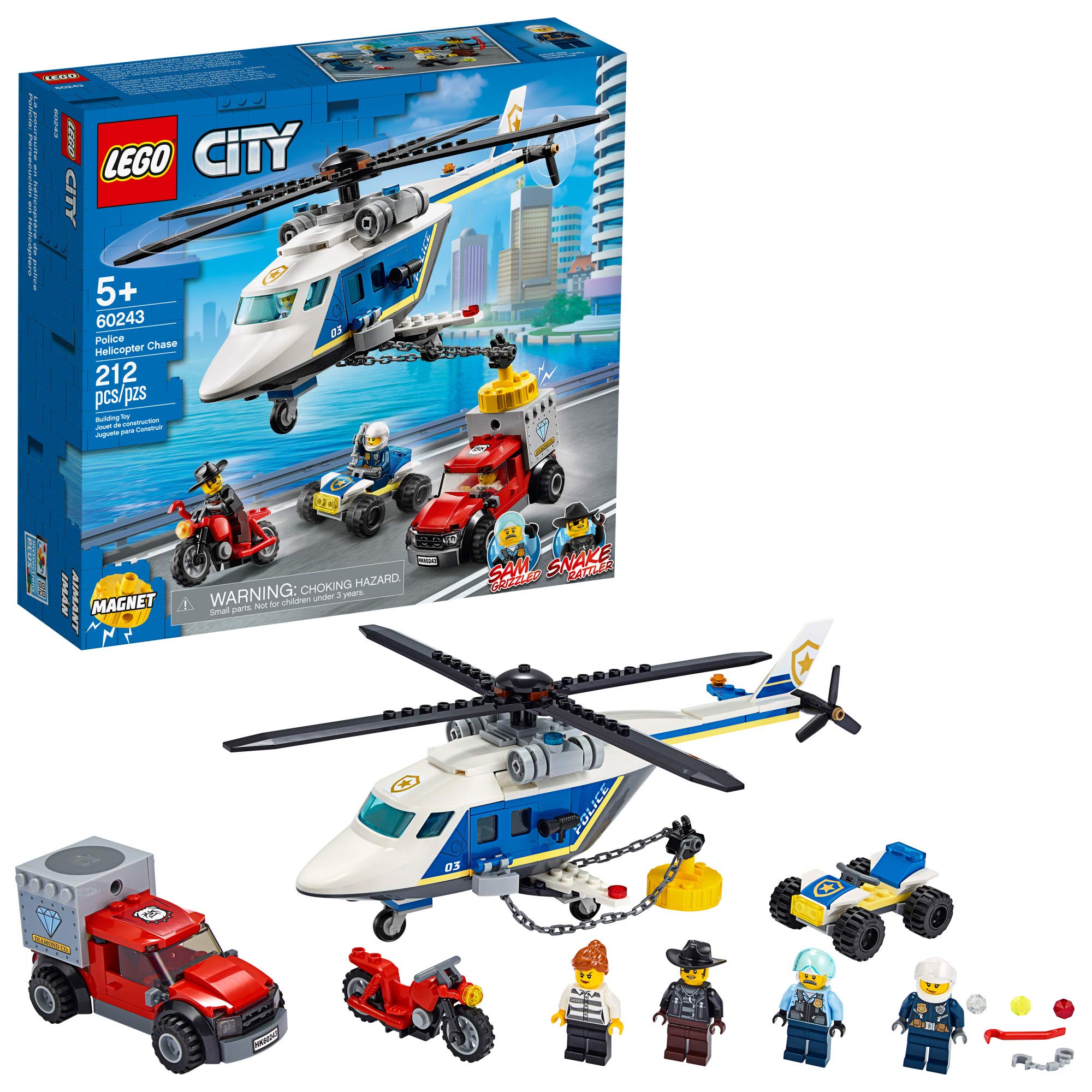 Foto 1 | Set de Construcción Lego City Police Helicopter Chase 60243 - Venta Internacional