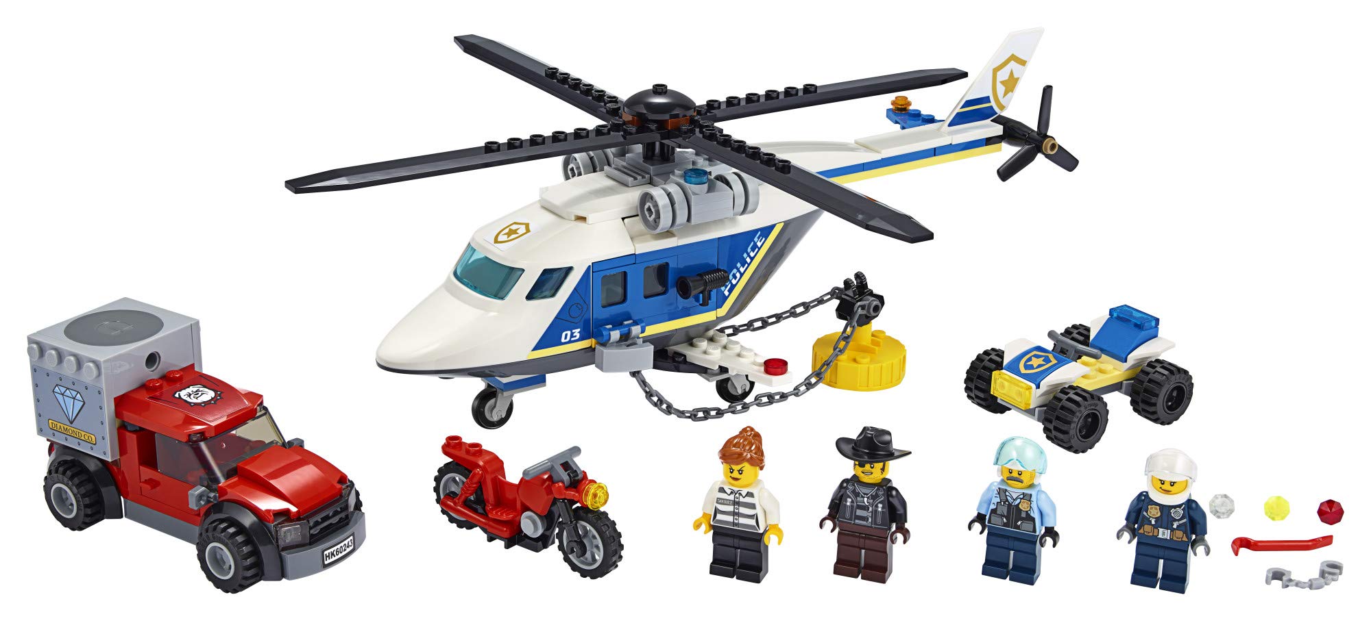 Foto 2 | Set de Construcción Lego City Police Helicopter Chase 60243 - Venta Internacional