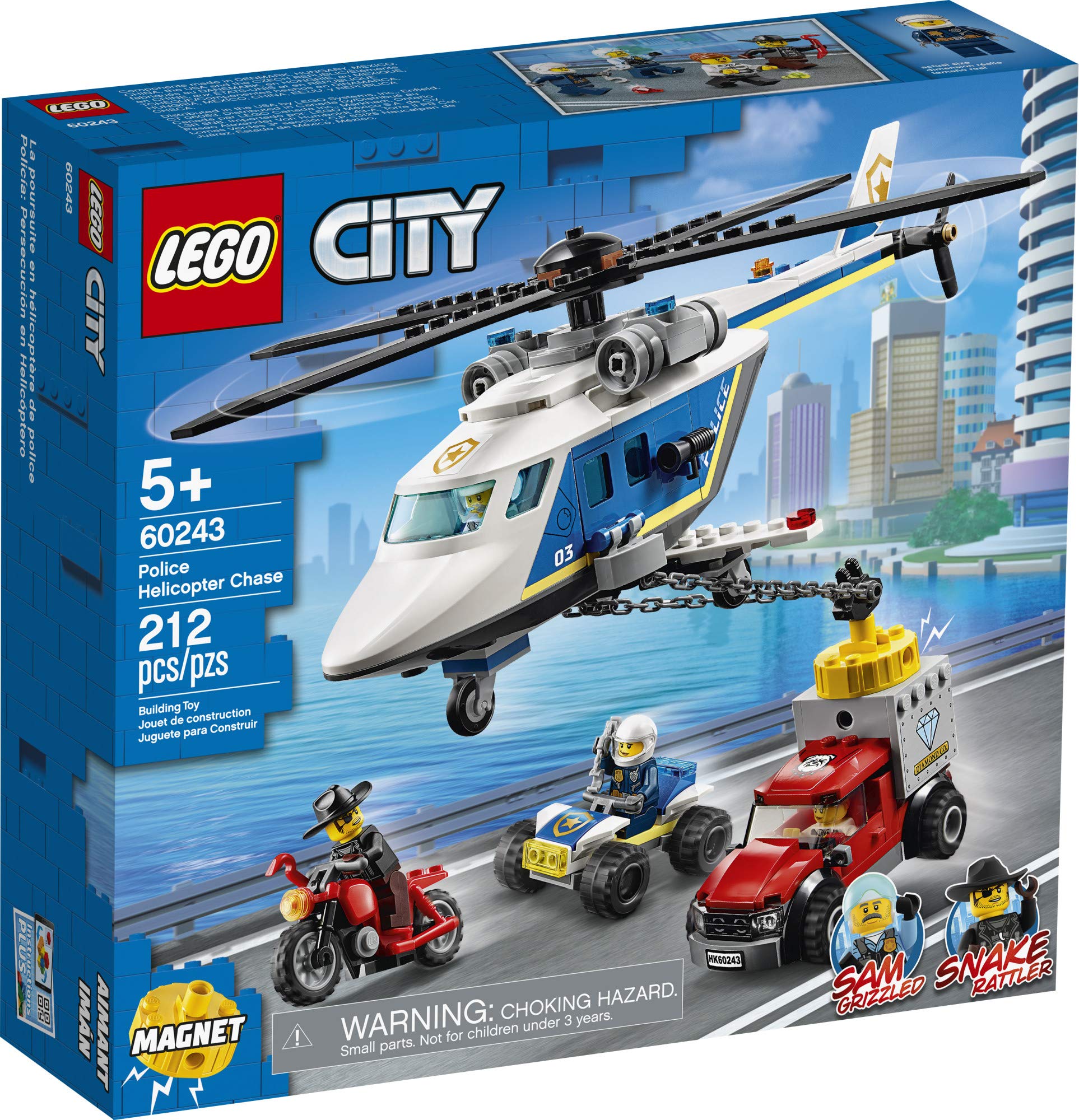 Foto 5 pulgar | Set de Construcción Lego City Police Helicopter Chase 60243 - Venta Internacional